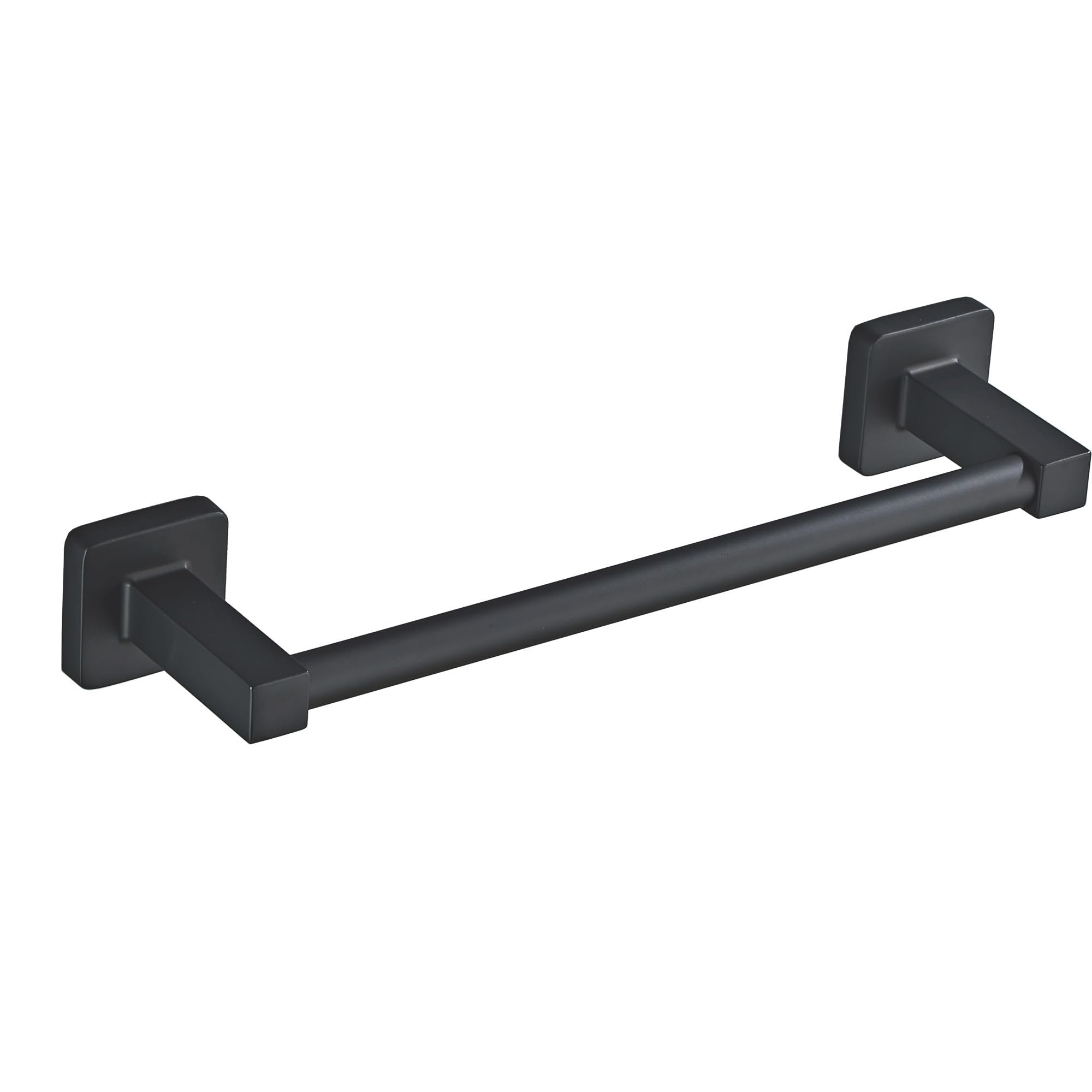 Stainless Steel Bathroom Towel Bar - 12 Inch Matte Black Wall Mounted Shower Towel Rack | Heavy Duty Bath Accessories for Spa, Hotel & Home Bathroom Organization