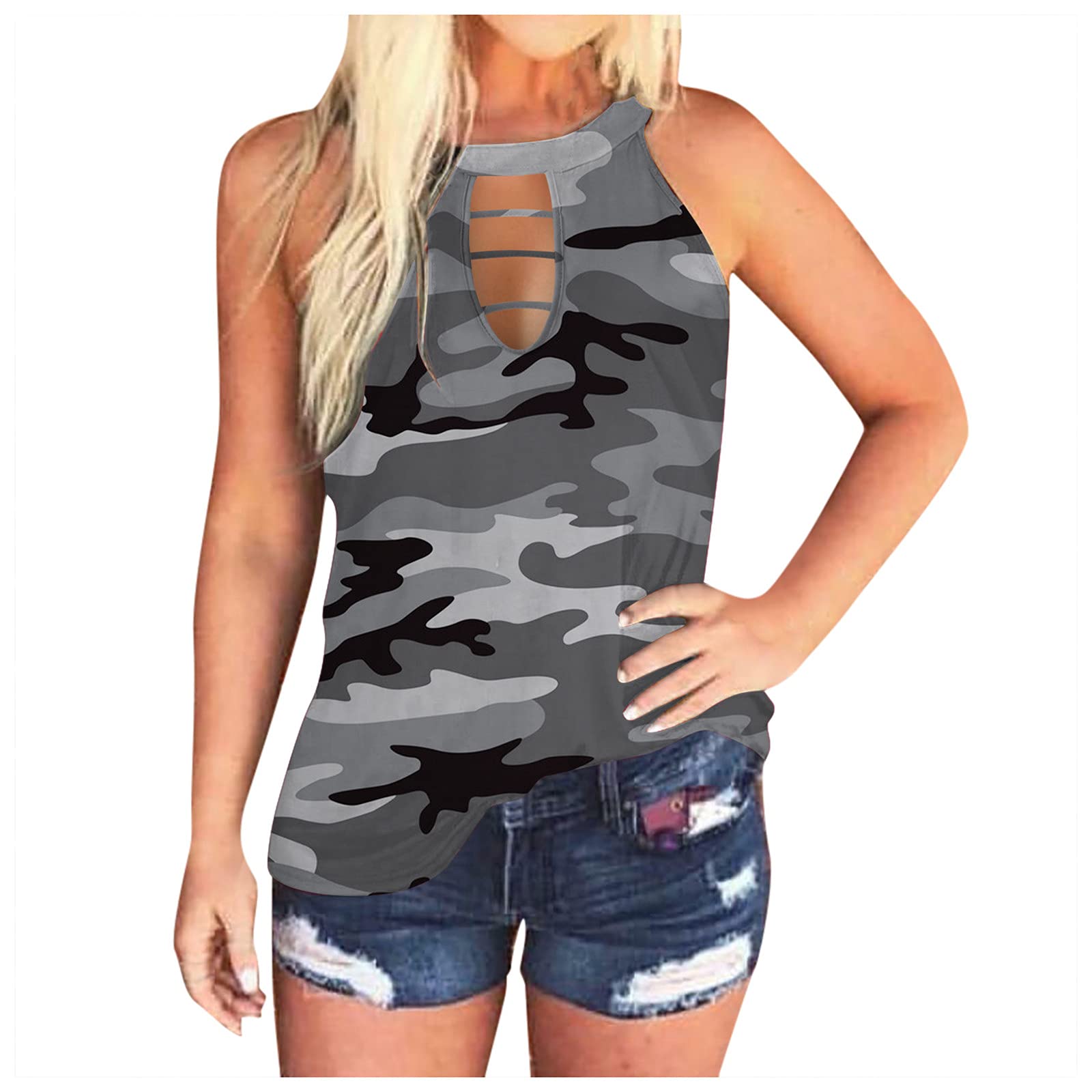 KAMEMIR Women's Loose Fit Sleeveless Tank Tops - Casual Summer & Workout Shirts for Yoga, Running, Gym & Everyday Wear
