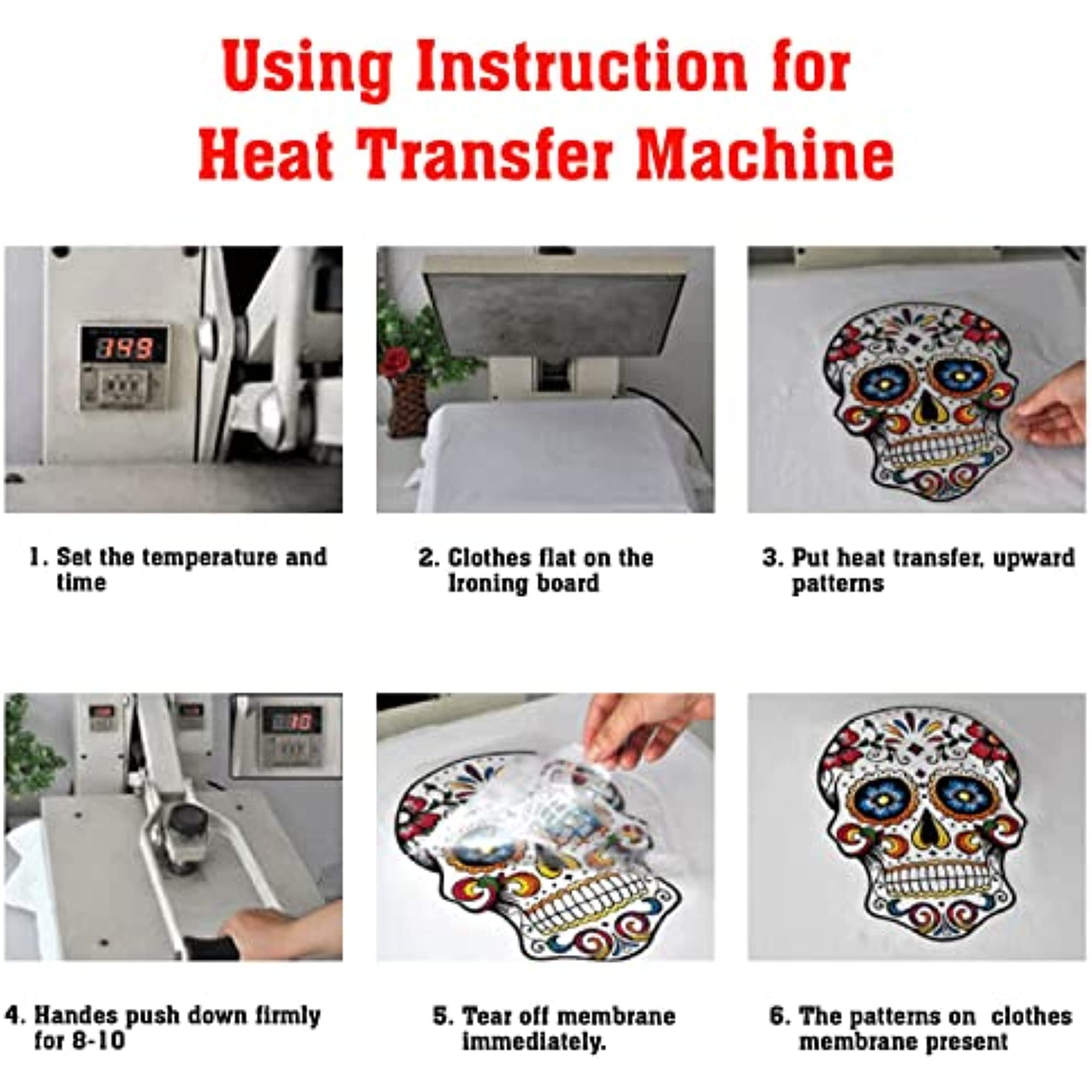 6-Piece Boys' Heat Transfer Vinyl Decals - Iron On Clothing Stickers for T-Shirts & Hoodies - DIY Fashion Design Patches - Easy to Apply with Iron - Perfect for Custom Kids Apparel & DIY Projects
