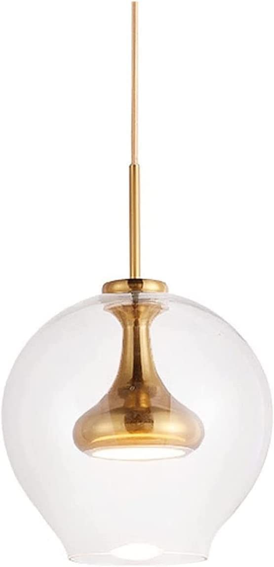 Modern Rustic LED Chandelier Pendant Light with Glass Lampshade - Nordic Style Dining Table & Bedroom Lighting Fixture (White Light, Size B) - Perfect for Farmhouse, Dining Room, Living Room & Bedroom Decor