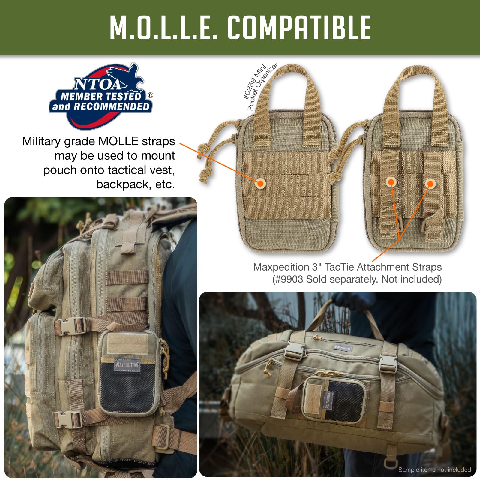 Maxpedition Mini Pocket Organizer - Compact EDC Gear Pouch for Tactical, Hiking & Travel Essentials | Durable Nylon Storage Case for Knives, Flashlights & Outdoor Accessories