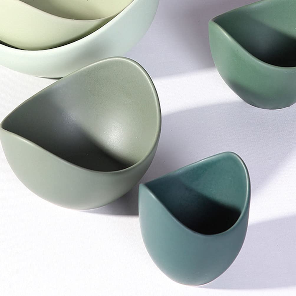 Lotus Ceramic Serving Bowls Set - 6-Piece White Porcelain Dessert, Salad, Soup & Pasta Bowls for Microwave Safe Household Use | Perfect for Kids Meals, Party Snacks & Family Dining