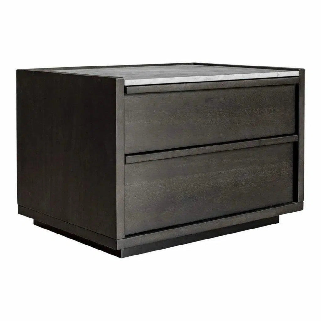 26.5 Inch Grey Contemporary Nightstand - Modern Bedside Table for Bedroom, Living Room, or Guest Room