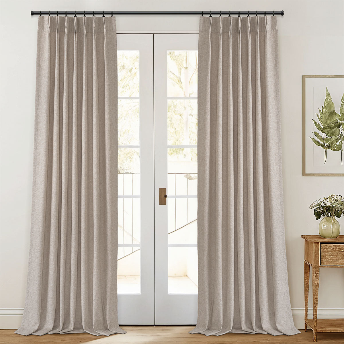 Soundproof Heavyweight Blackout Curtains - Pinch Pleated Denim Blue | Noise Reducing Thermal Insulated Drapes for Bedroom, Living Room & Home Theater | Silencio Collection