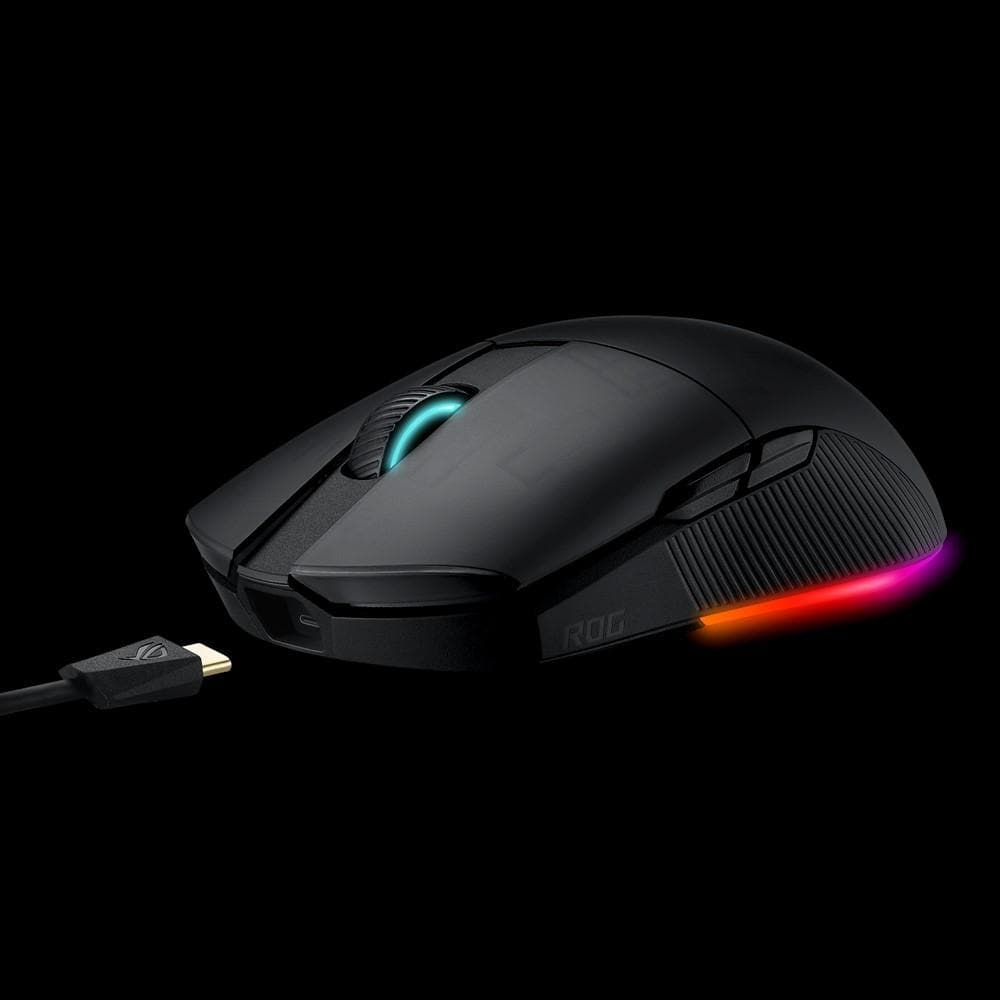 ASUS ROG Pugio II Wireless/Wired RGB Gaming Mouse - 16000 DPI, Optical Sensor, 2.4GHz/Bluetooth/USB - for PC Gaming, Esports & Office Work
