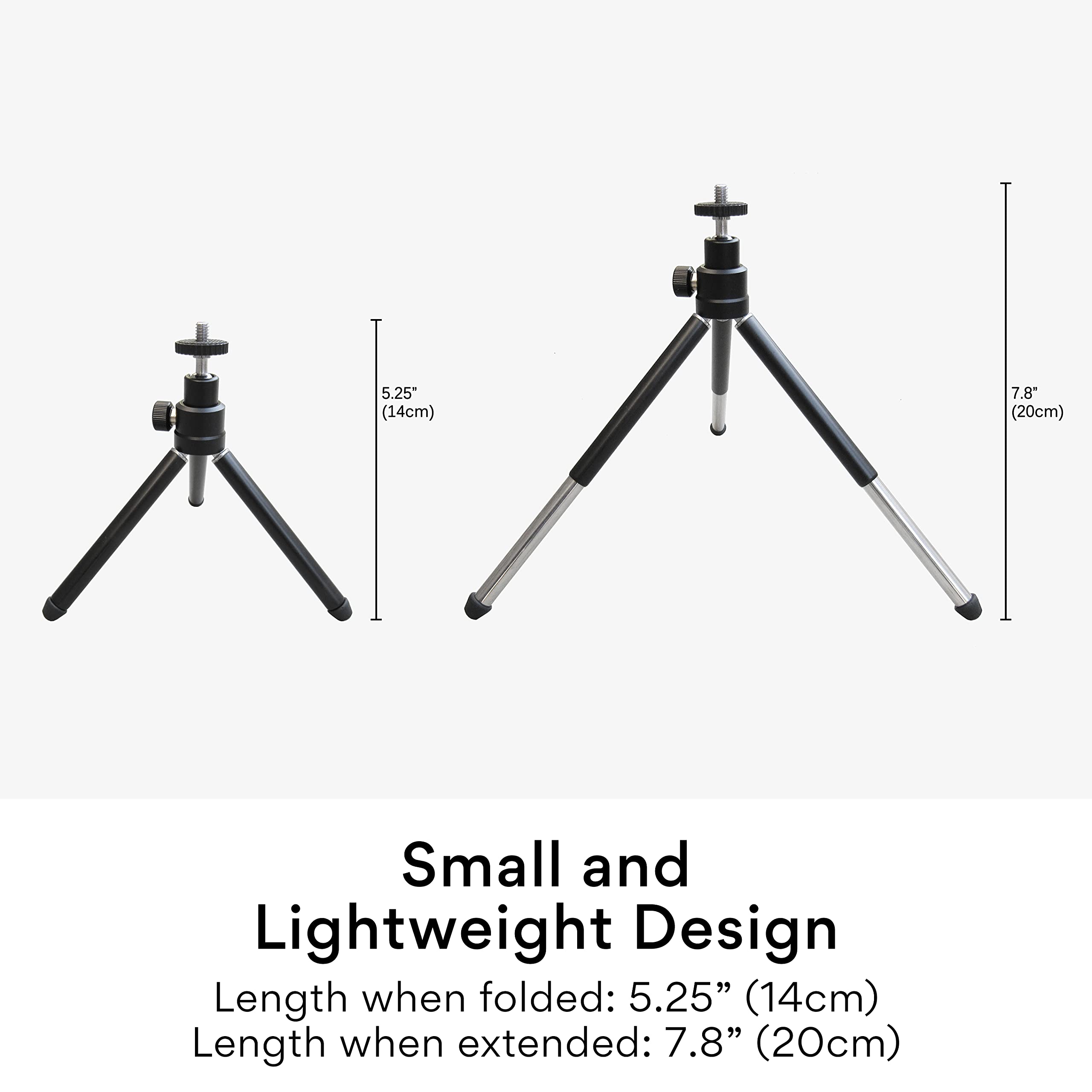 Lightweight Mini Tripod for Webcams & Small Cameras - Flexible Portable Desktop Stand for Logitech C920 C925 C920s C922 - Perfect for Video Conferencing, Streaming & Travel Photography