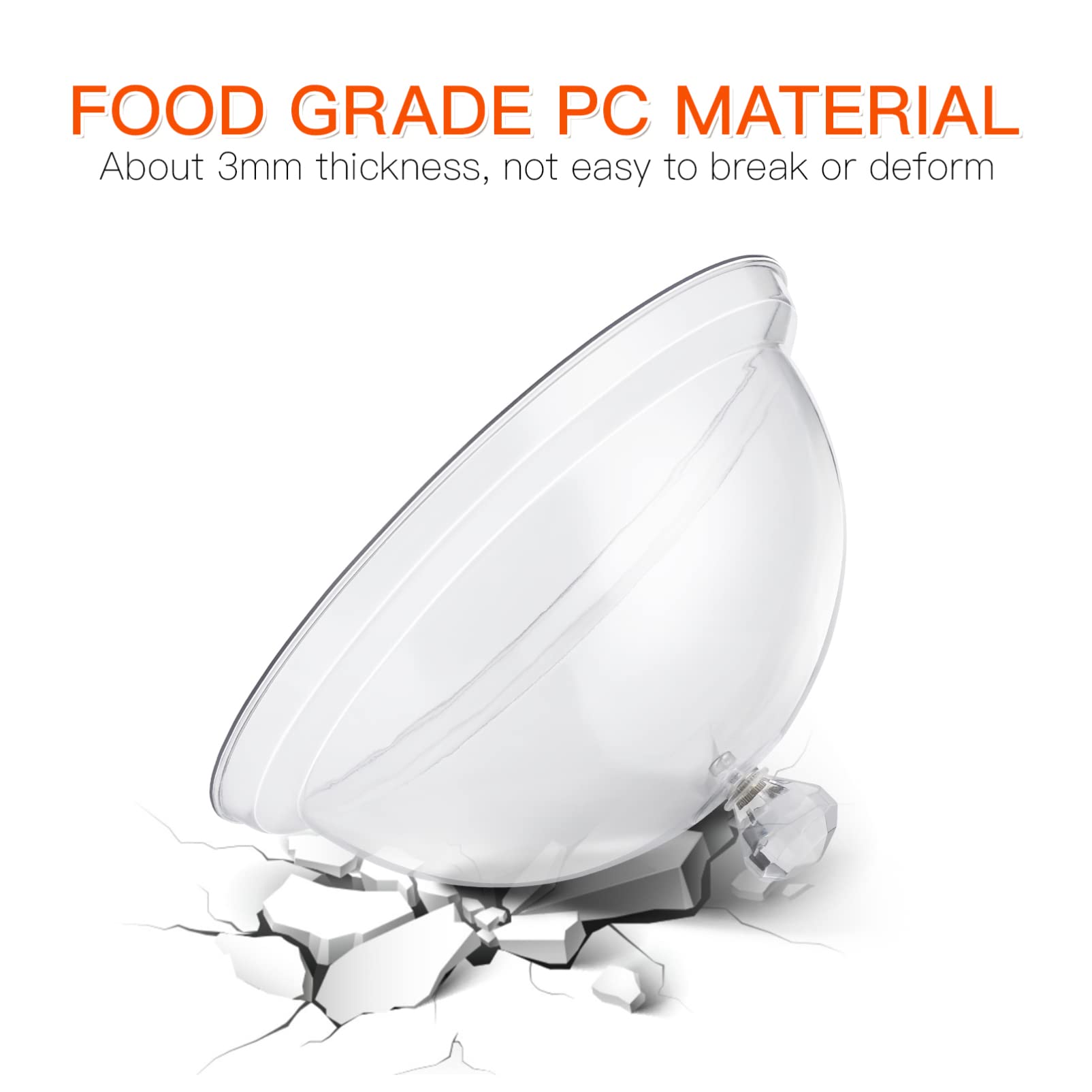 BESTonZON 8.5 Inch Clear Acrylic Cake Dome Cover - Round Food Display Cloche for Cakes, Desserts & Pastries - Perfect for Kitchen, Bakery, Party Serving & Display