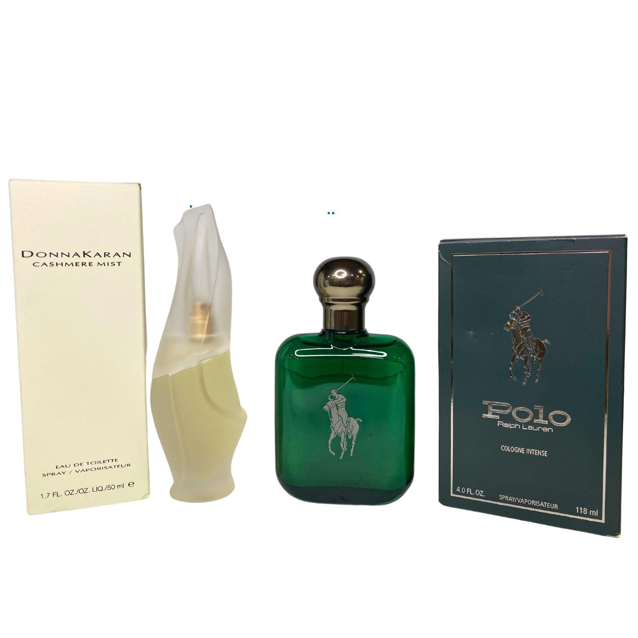 Polo Ralph Lauren Cologne Intense 4oz & Donna Karan Cashmere Mist 1.7oz Perfume Set (18 Piece Lot) - Luxury Fragrance Gift Set for Men & Women, Perfect for Holidays, Birthdays & Special Occasions