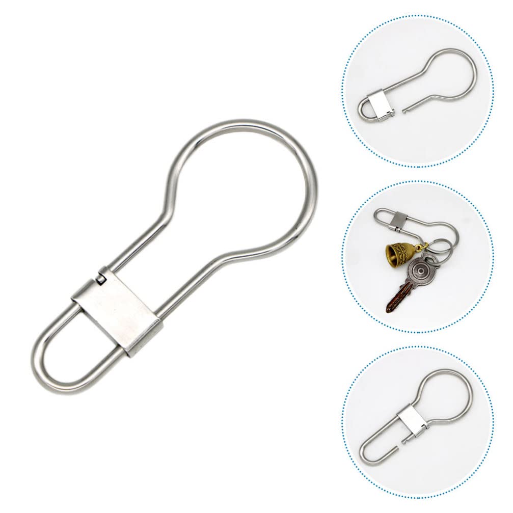 Stainless Steel Keychain Key Ring - Creative DIY Key Holder for Bags, Waist & Decor - Durable Portable Key Buckle Pendant for Everyday Use, Gifts & Travel Accessories