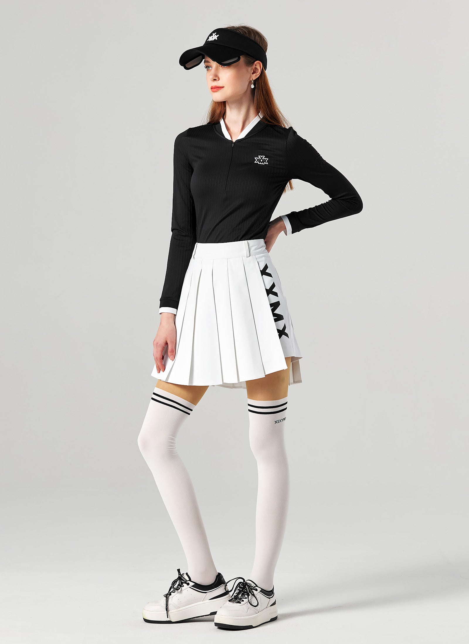 XXMX Pleated Culottes Skirt for Women - High Waisted Flowy Palazzo Pants Skirt - Office Wear, Casual Outfits & Summer Fashion