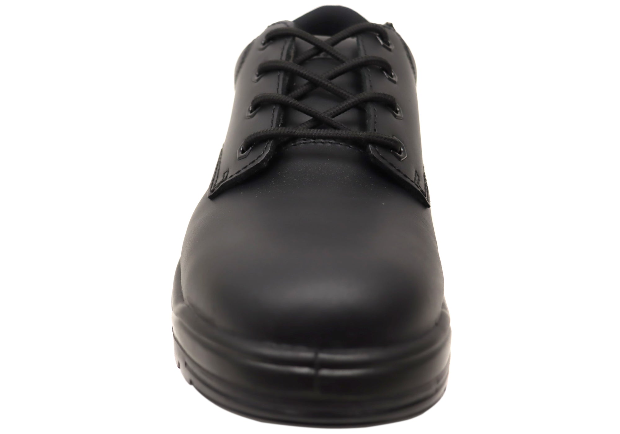 KingGee Men's Slip Resistant Safety Leather Work Shoes - Non-Slip Steel Toe Work Boots for Construction, Warehouse & Industrial Use