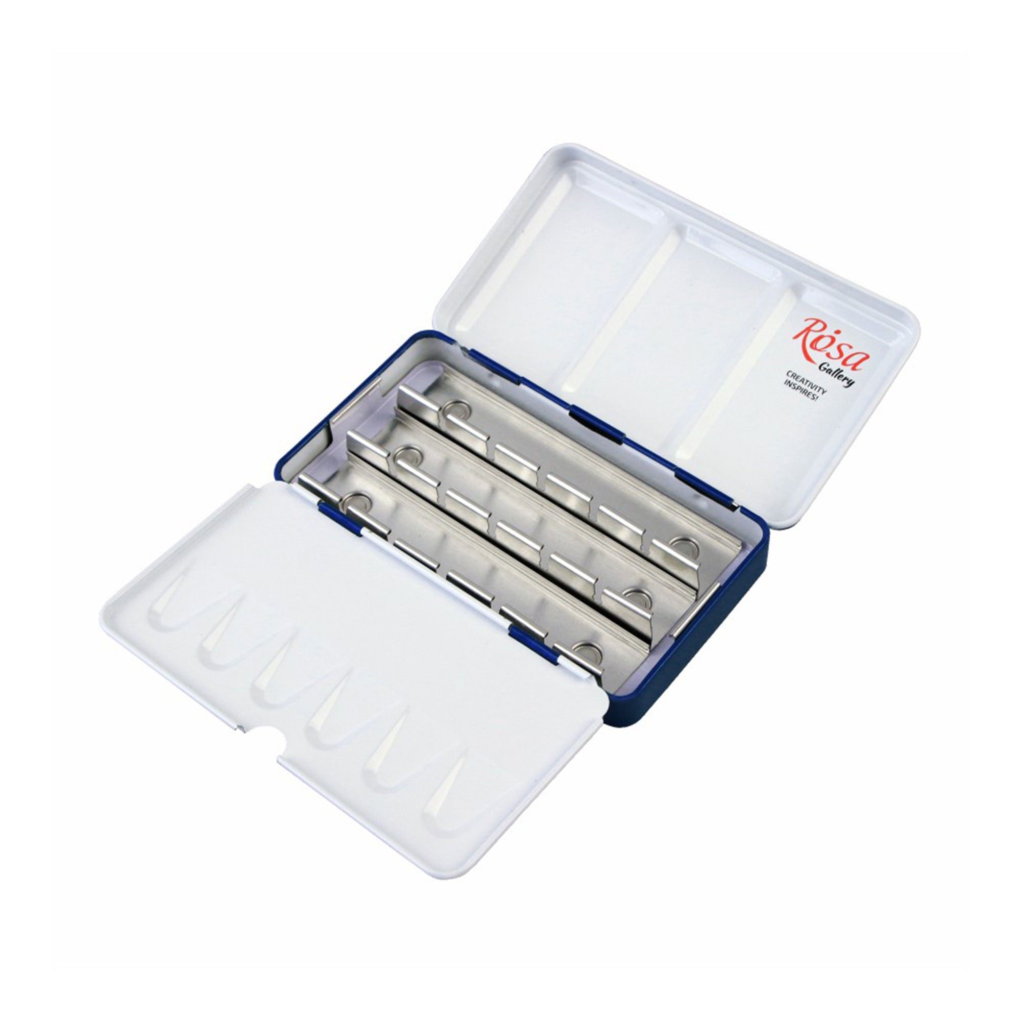 12-Pan Empty Metal Watercolor Paint Box - Portable Artist Palette for Outdoor Sketching & Studio Painting