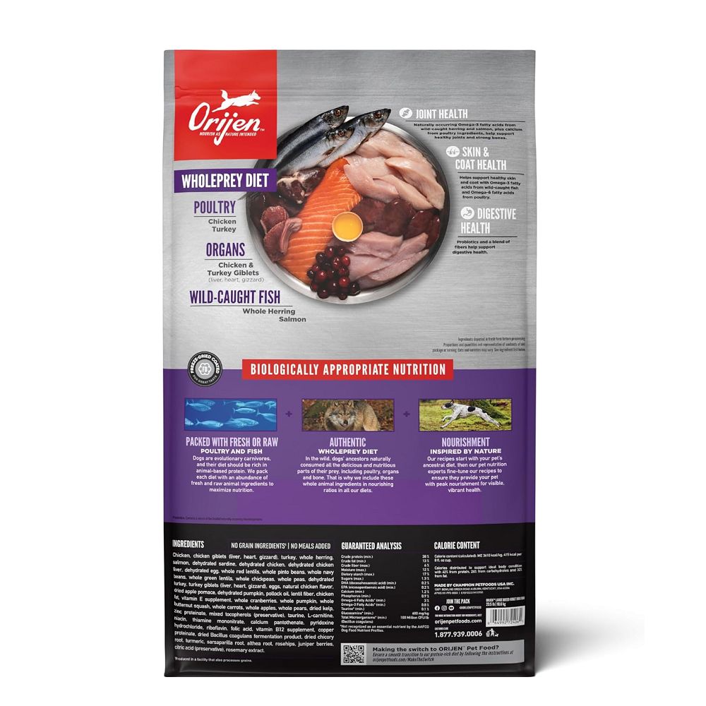 Premium Large Breed Adult Dog Food with Chicken & Turkey - High Protein Dry Kibble for Big Dogs - Made in USA - Ideal for Active & Large Breed Canines