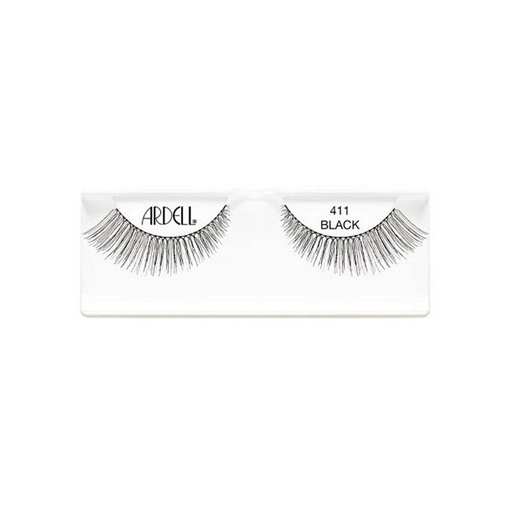 Ardell Curvy Lash 411 Black False Eyelashes - 61941 with Duo Clear Lash Glue 1g | Natural Looking Lashes for Everyday Wear & Special Occasions