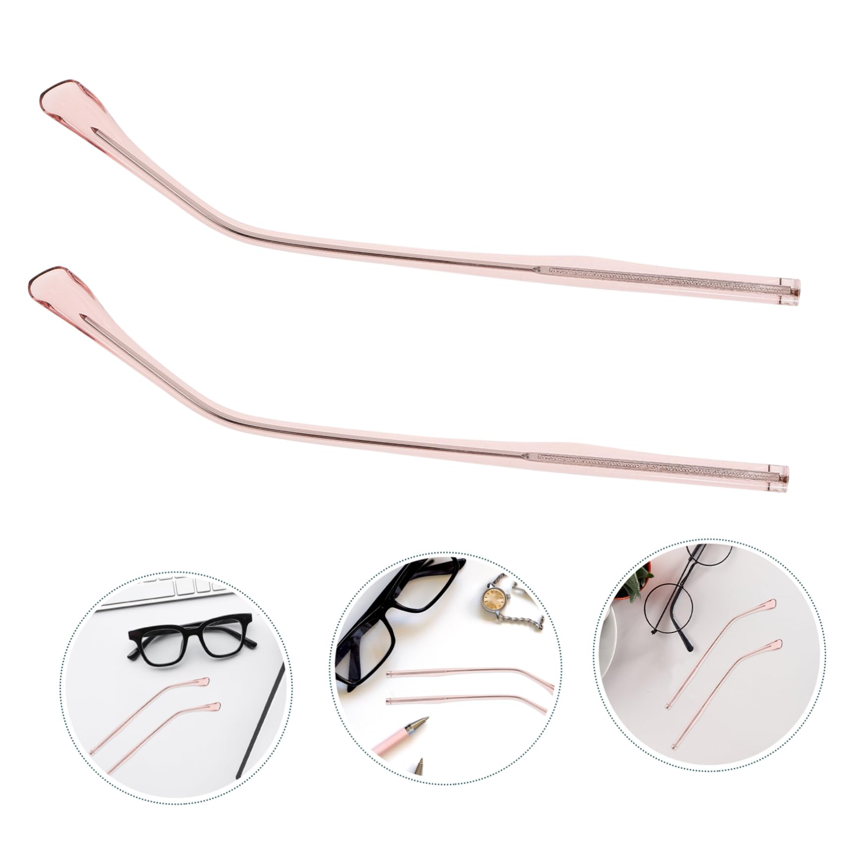 Healvian 4 Pairs Glasses Temple Replacement Kit - Glasses Leg Arm Cuff Holder & Repair Set for Eyewear Frames (Perfect for Broken Glasses Repair at Home, Office, or Travel)
