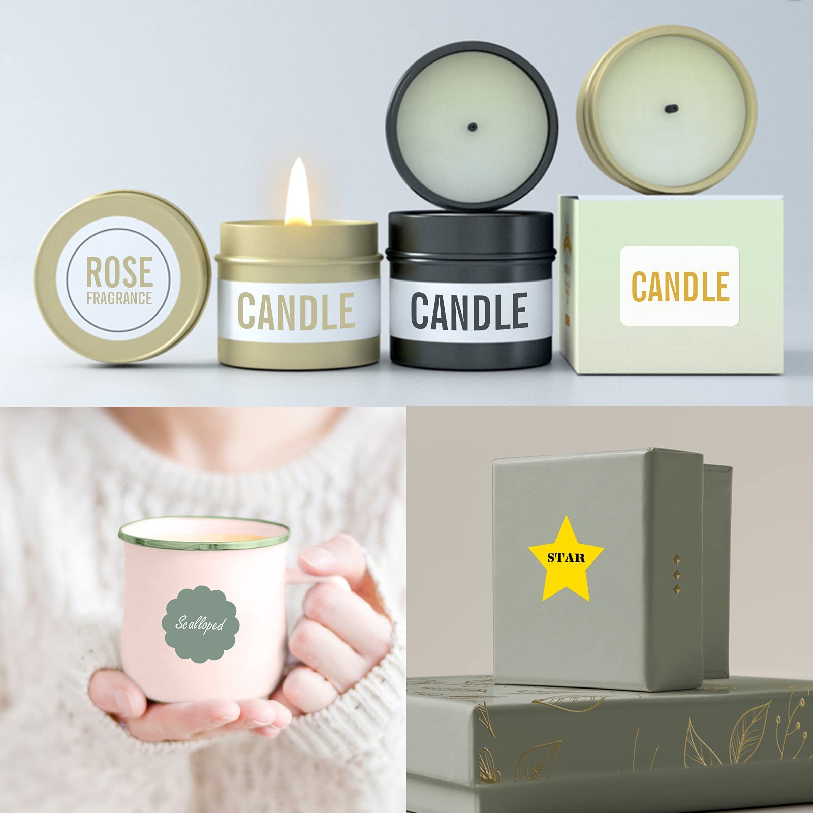Custom Personalized Stickers & Labels - Create Your Own Design with Logo, Text, or Image - 100 Flower-Themed 6