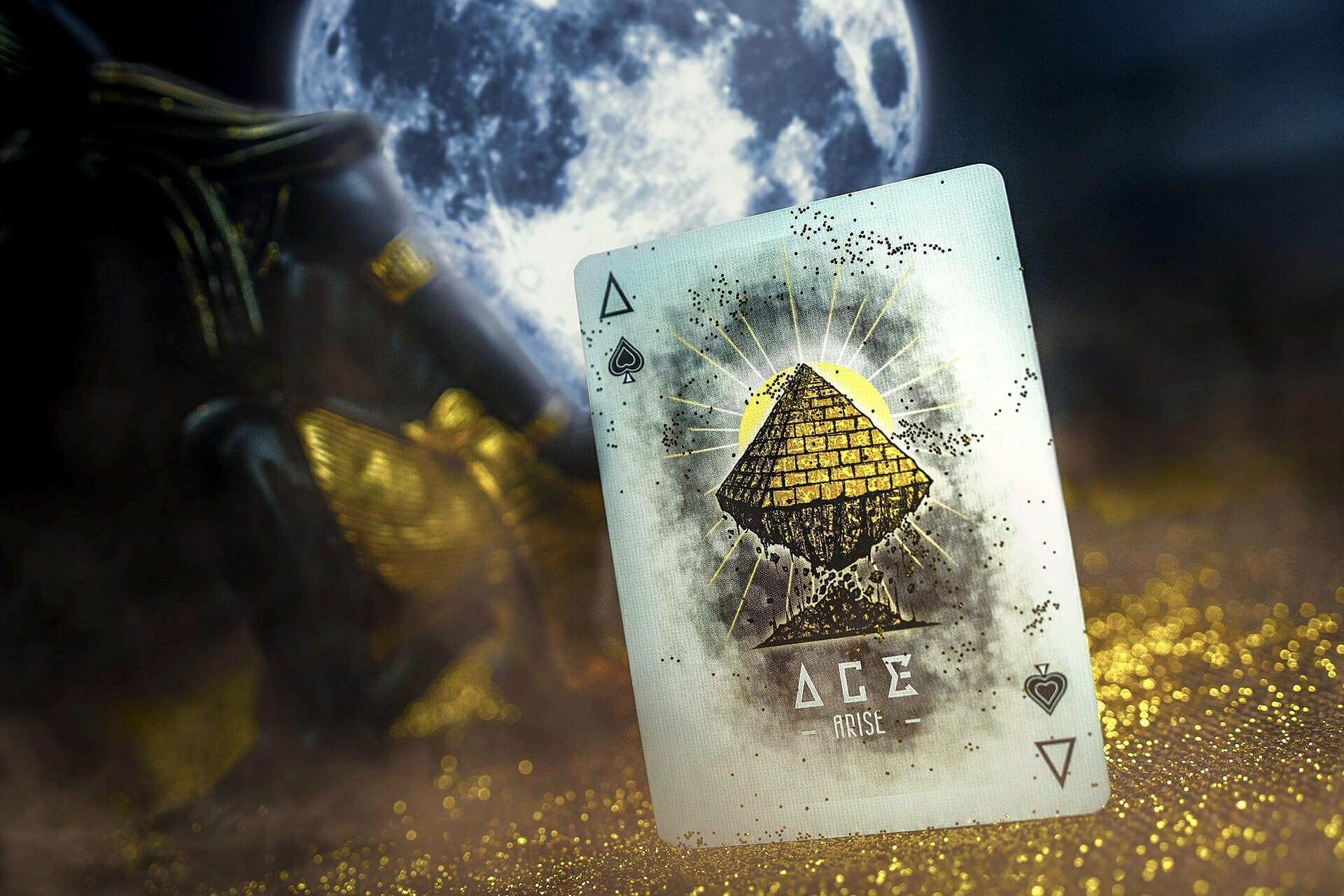 Ancient Egypt Themed Playing Cards - Premium 52 Deck with Pharaohs & Hieroglyphs - Perfect for Magic Tricks, Poker Nights & Egyptian History Lovers