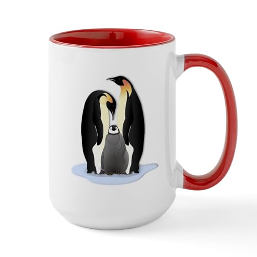 White/Red Inside - Penguin Family Mugs