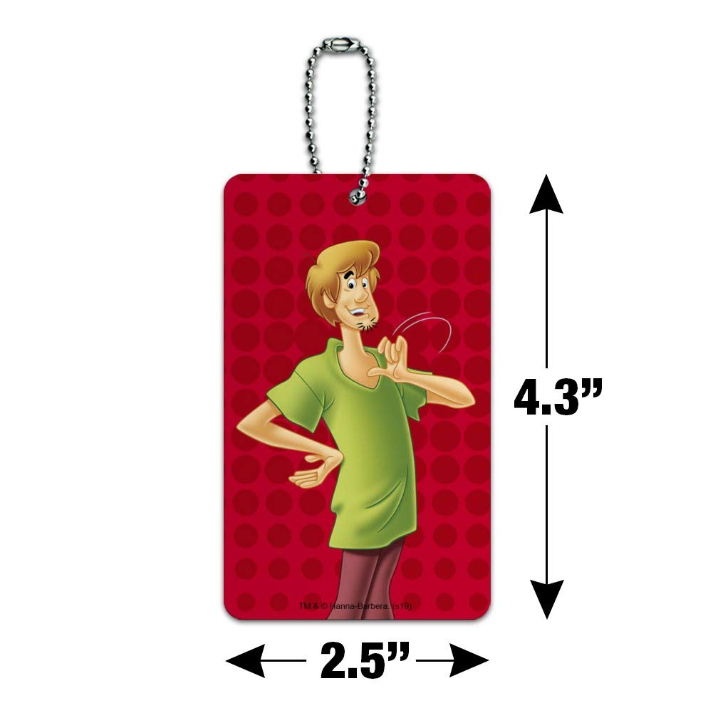 Scooby-Doo Shaggy Character Luggage Tag - Durable Suitcase ID Card Holder for Travel Bags - Perfect for Carry-Ons, Backpacks & Kids' Luggage Identification