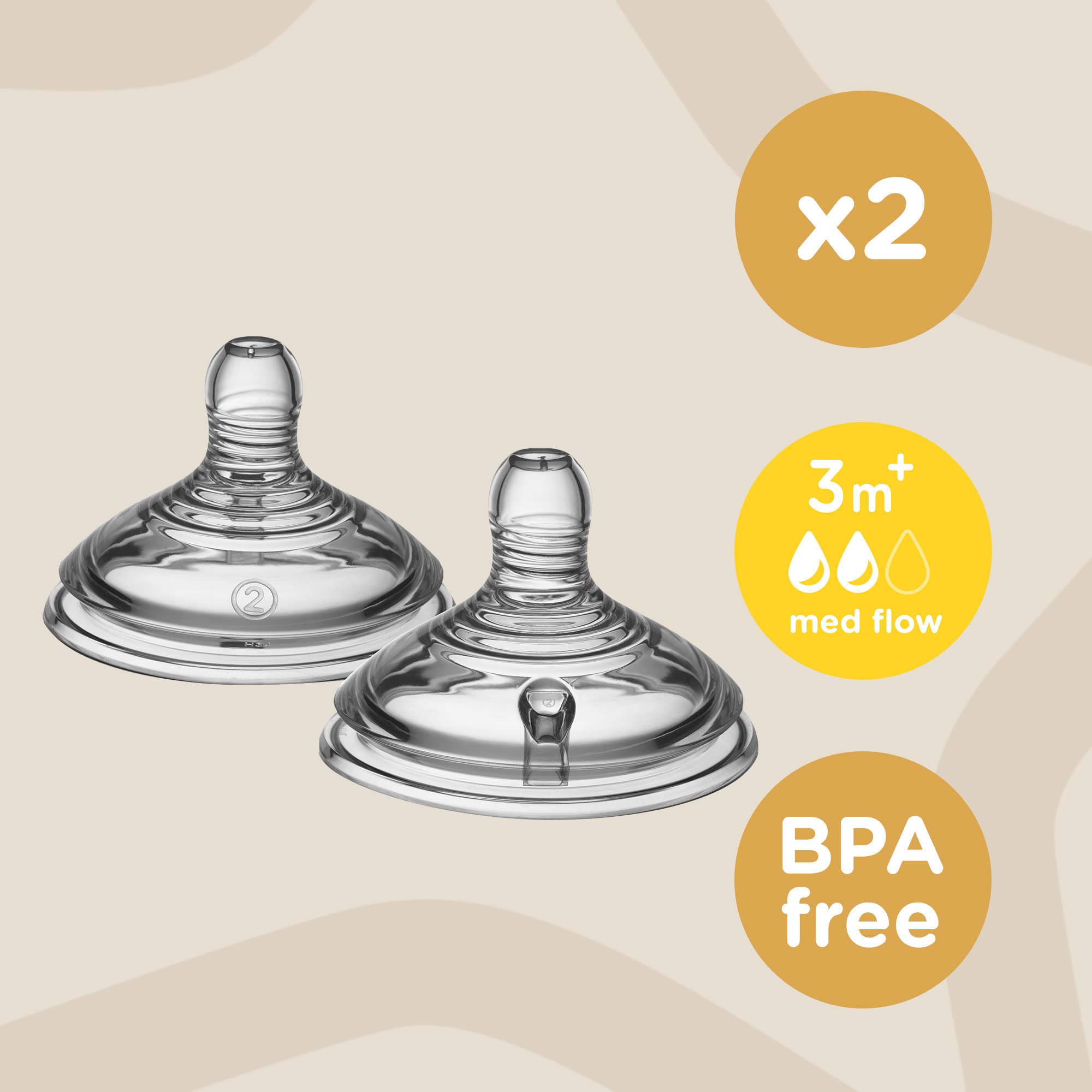 Tommee Tippee Closer to Nature Baby Bottle Set with Medium Flow Nipples - 5 oz BPA-Free Bottles & Nipple Replacement Pack for Newborns & Infants - Perfect for Breastfeeding Transition, Daycare & On-the-Go Feeding