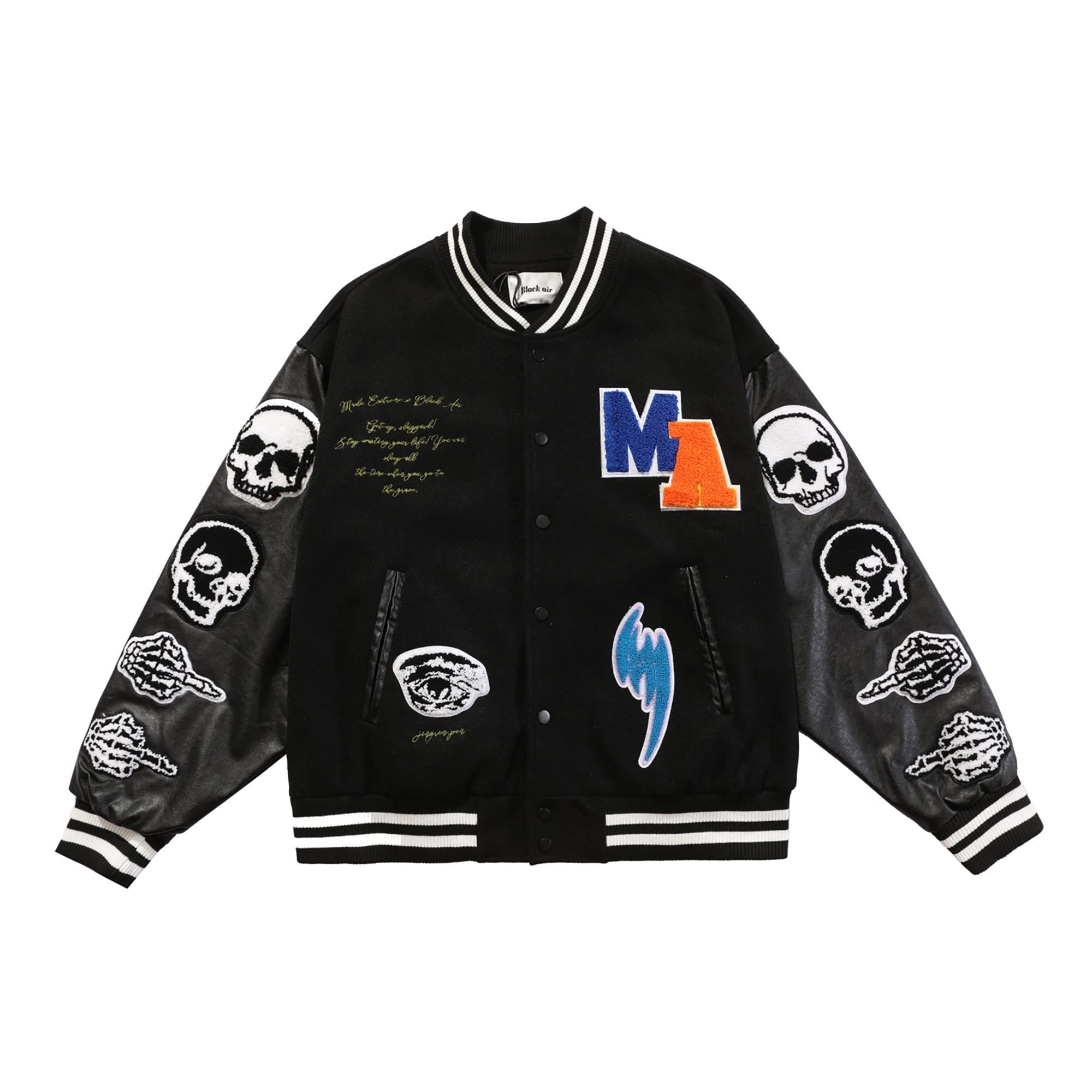 Men's Varsity Baseball Jacket - Classic Casual Stand Collar Patchwork Sweatshirt | Sporty Outerwear for Streetwear & Game Day Outfits