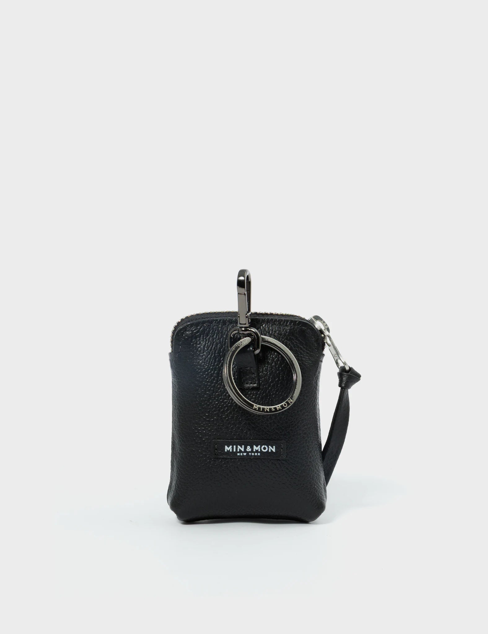 Florence Pouch Charm - Black Leather Keychain for Women | Stylish Handbag Accessory | Perfect for Keys, Wallets & Everyday Essentials