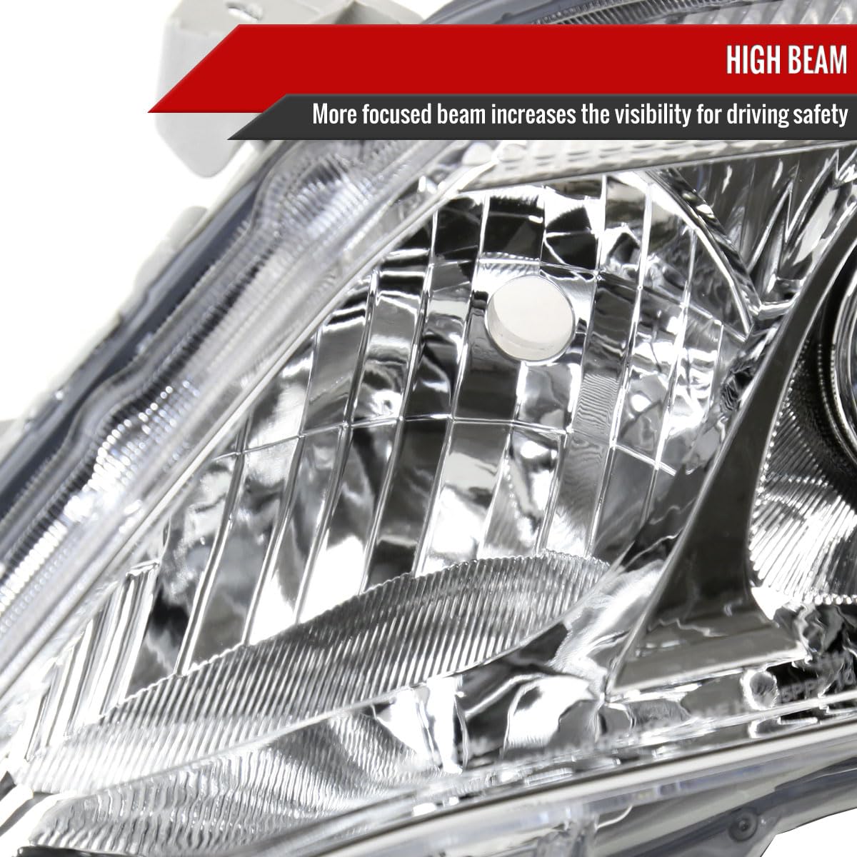 Toyota Camry 10-11 Clear Lens Projector Headlights - High Performance LED Headlight Assembly Kit for Improved Night Visibility | Perfect for Daily Commuting & Road Trips