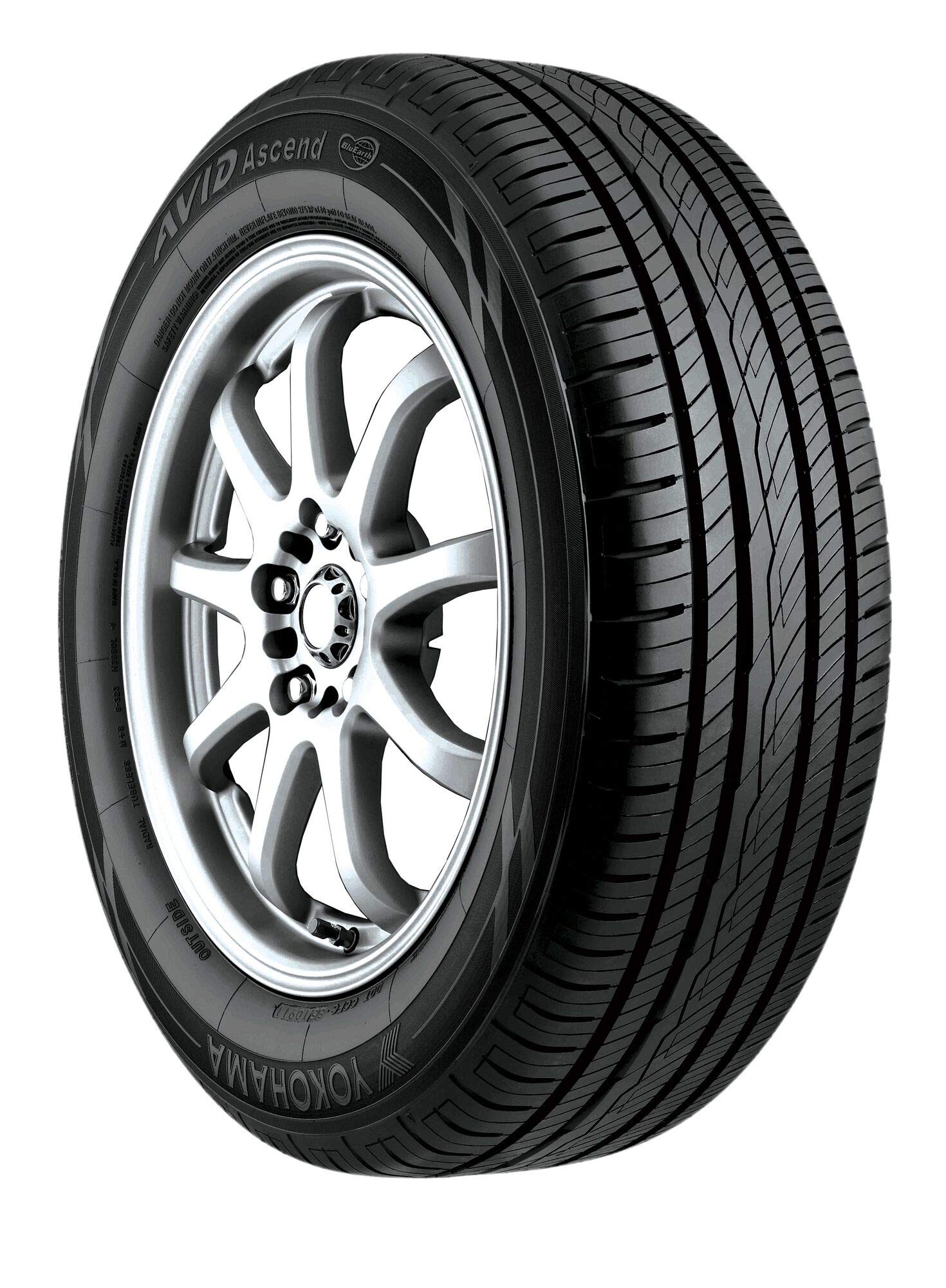 Yokohama AVID Ascend T Radial Tire - 195/60R15 87T SL - High Performance All-Season Tires for Sedans & Compact Cars - Perfect for Daily Commuting & Highway Driving