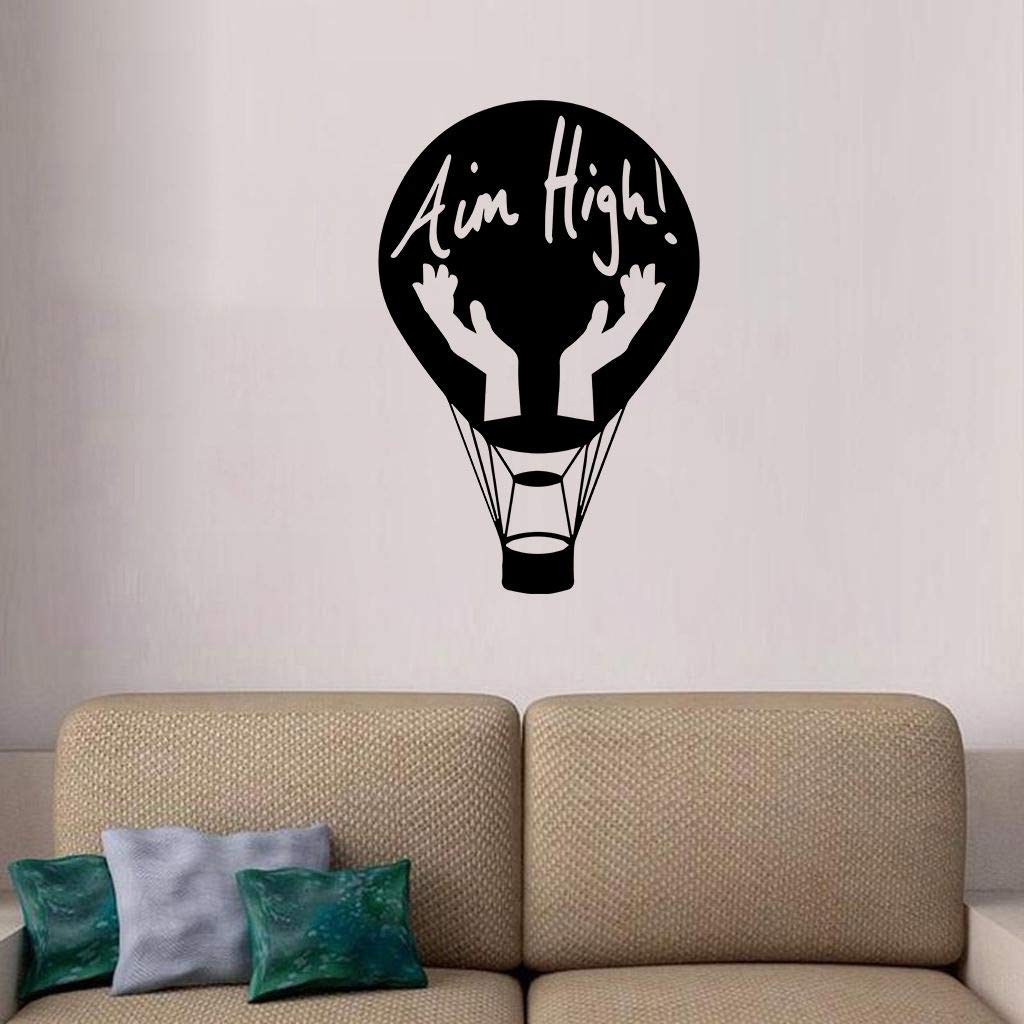 Inspiring Hot Air Balloon Wall Decal for Kids Room - Motivational Quote Sticker for Nursery, Bedroom & Playroom - Fun Vinyl Art Decor (20x18 inch) - Perfect for Girls & Boys Bedrooms, Kindergarten Classrooms & Home Decor
