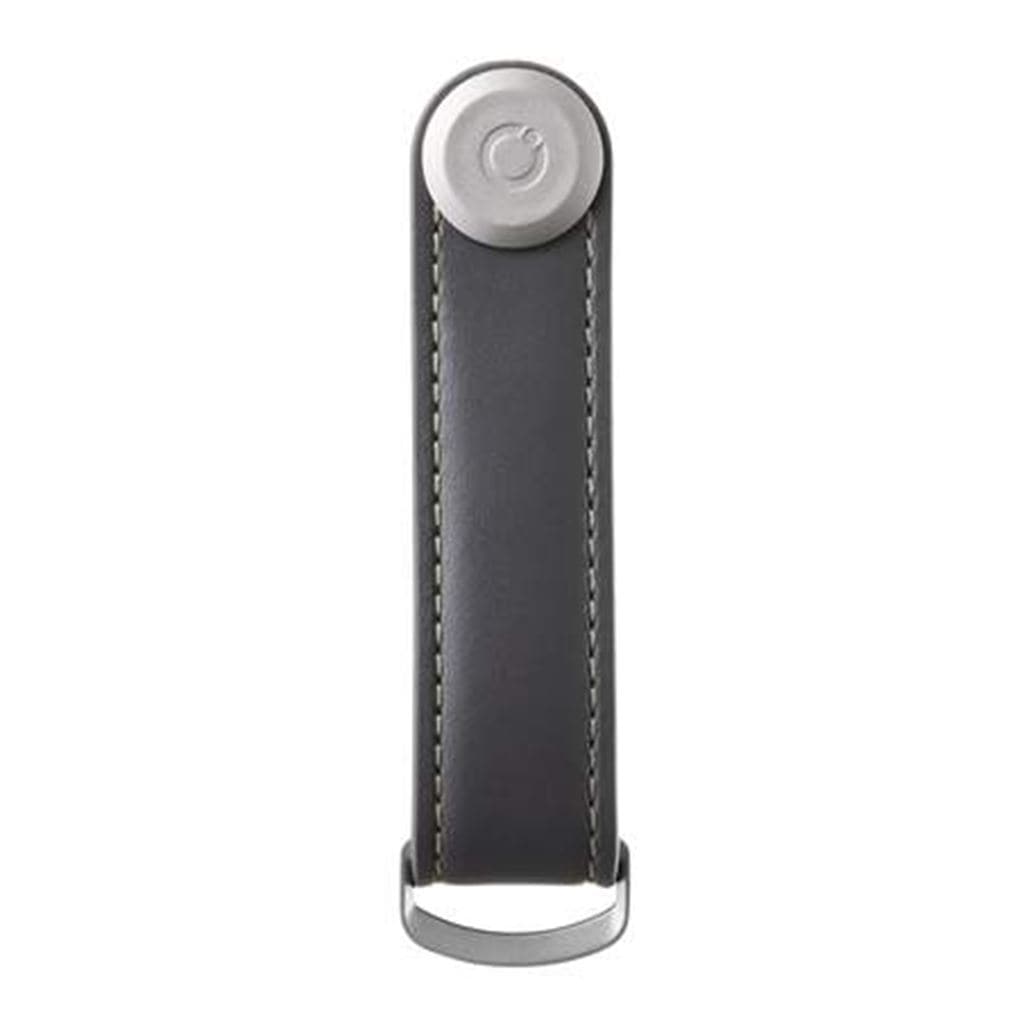 Orbitkey Leather 2.0 Key Organizer - Premium Minimalist Key Holder for Keys, Cards & Cash - Charcoal Grey - Perfect for Home, Office & Travel Accessories