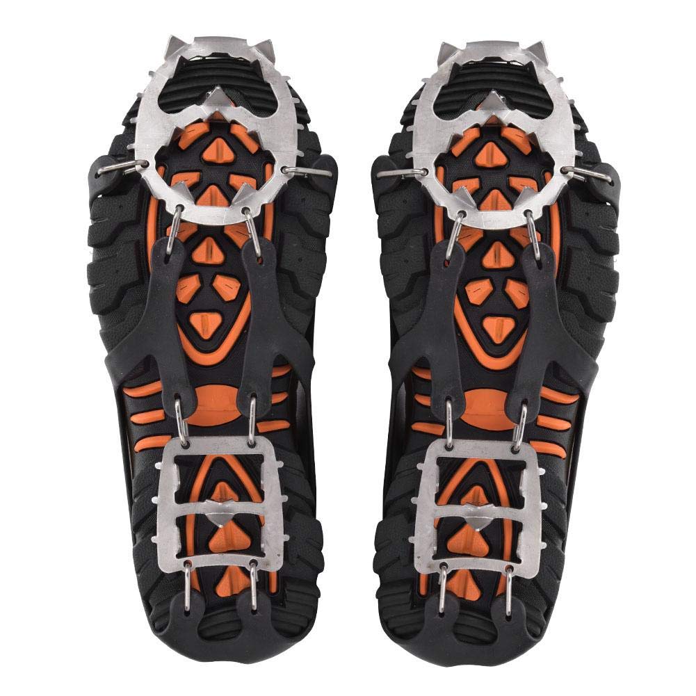 WNSC 18-Tooth Anti-Slip Crampons - Durable Sawtooth Traction Spikes for Mountain Climbing, Hiking, Snow & Mud Terrain - Perfect for Outdoor Adventures & Extreme Conditions