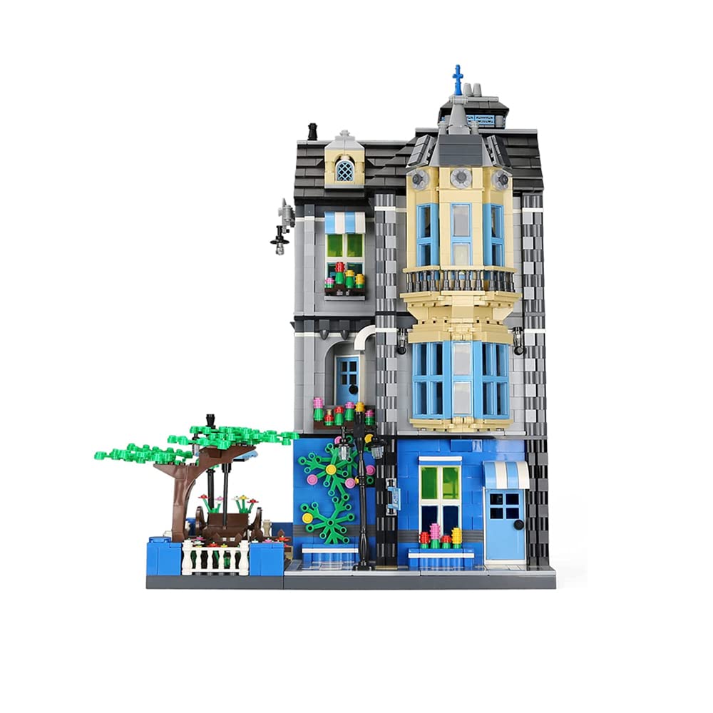 SCZWP8 2313pcs Garden Coffee House City View Building Set - World Famous Landmark Model Toy Compatible with LEGO | ABS Material Construction Kit for Boys & Girls Ages 6+ | Perfect Birthday Gift, Creative Play & Home Decoration