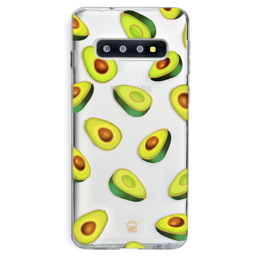 Clear Samsung Galaxy Case with Avocado Design - Slim Protective Phone Cover for Everyday Use & Stylish Protection