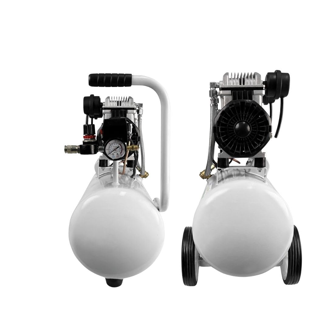 Quiet Air Compressor 68dB - 6 Gallon Steel Tank, 4.2CFM @90PSI Oil-Free - 1.7HP High Flow for Auto Repair, Tire Inflation, Woodworking & Pneumatic Tools - Perfect for Home Garage, Construction Sites & DIY Projects