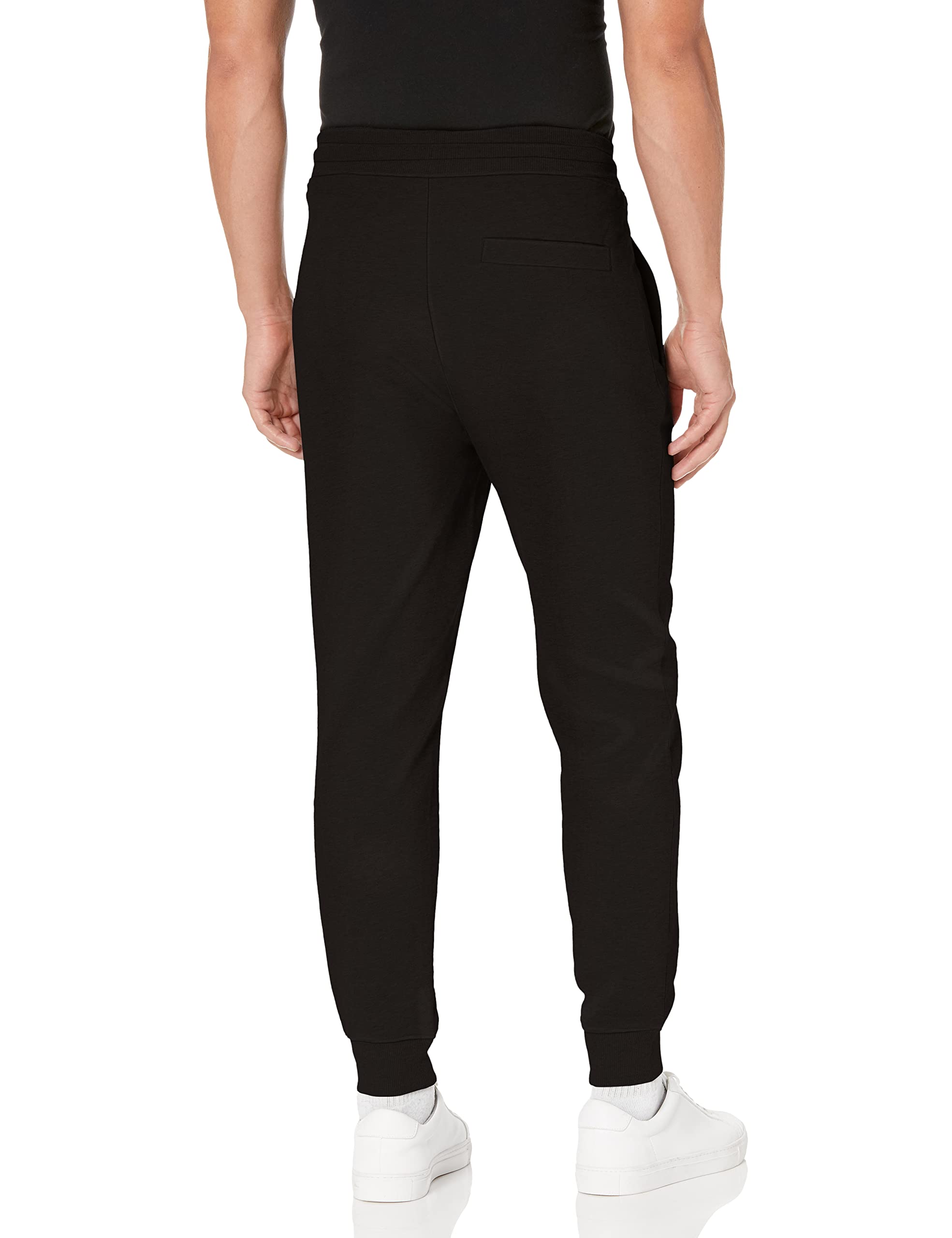 HUGO Men's Regular Fit Square Logo Jersey Drawstring Joggers - Comfortable Casual Pants for Running, Gym, Lounge & Everyday Wear