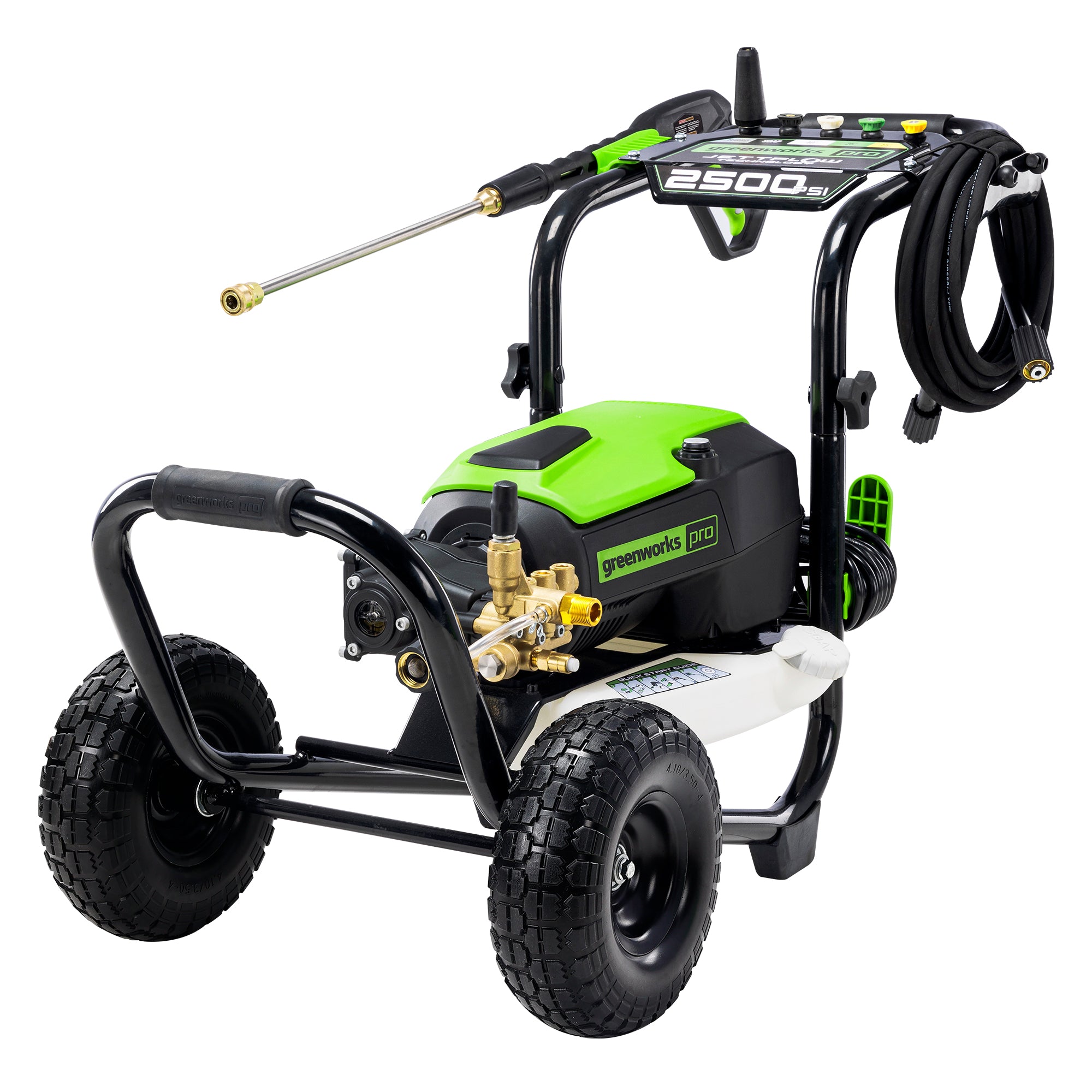 2500 PSI 2.1 GPM Cold Water Electric Pressure Washer - High Power Cleaning for Driveways, Decks, Patios & Outdoor Surfaces