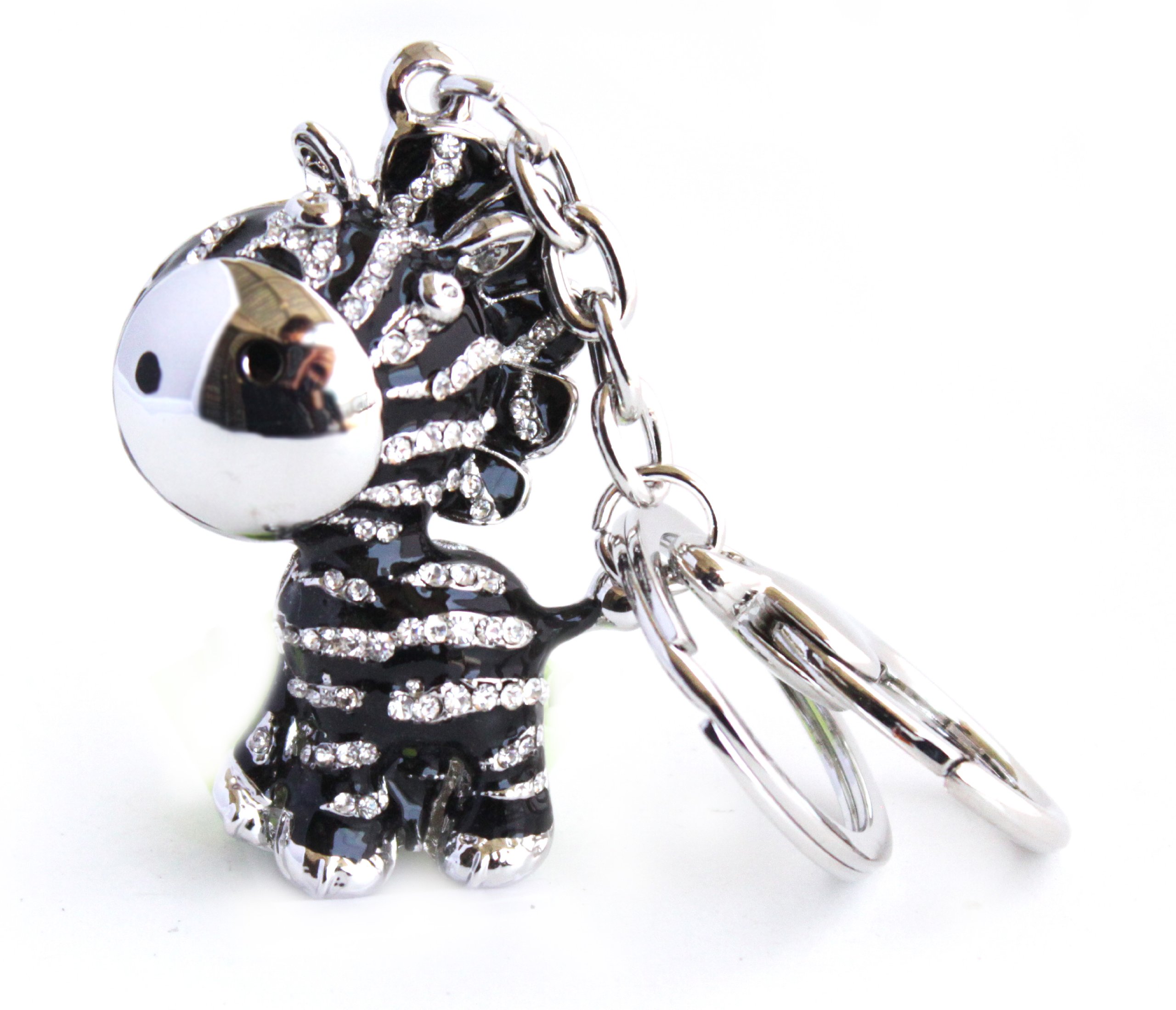 Crystal Zebra Keychain - Elegant Animal Design, Perfect for Gifts, Home Decor, and Personal Accessories