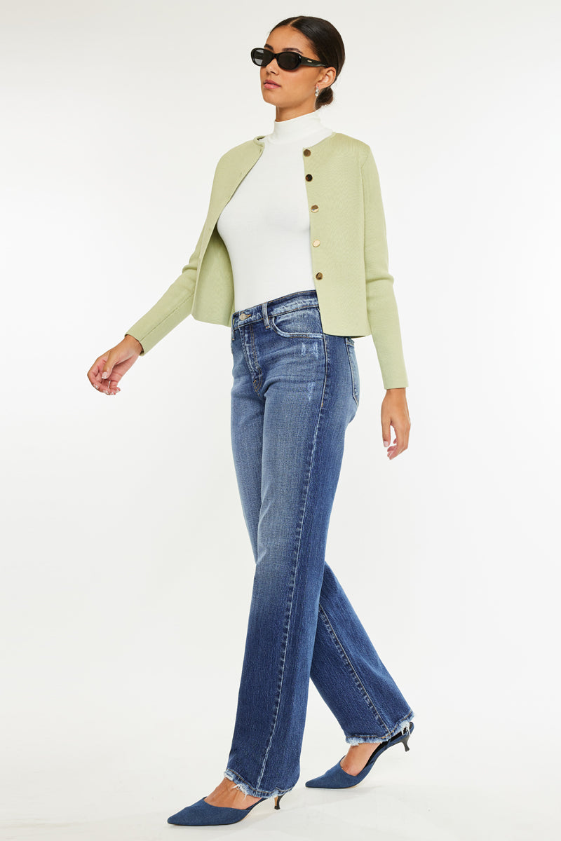 Rowan Premier Mid Rise Baggy Jeans for Women - Comfortable Loose Fit Denim Pants for Casual Wear & Street Style