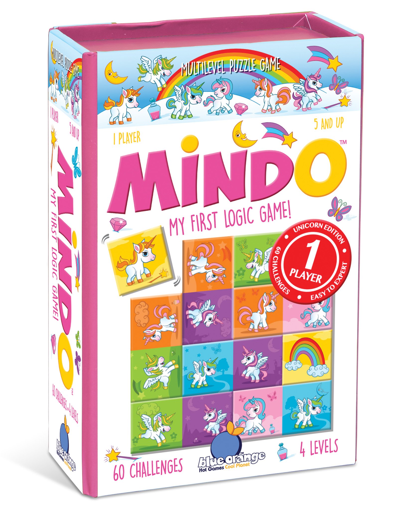 Blue Orange Games Mindo Unicorn Brainteaser Puzzle - Fun Educational STEM Toy for Kids Ages 6+ - Perfect for Family Game Night & Classroom Learning Activities
