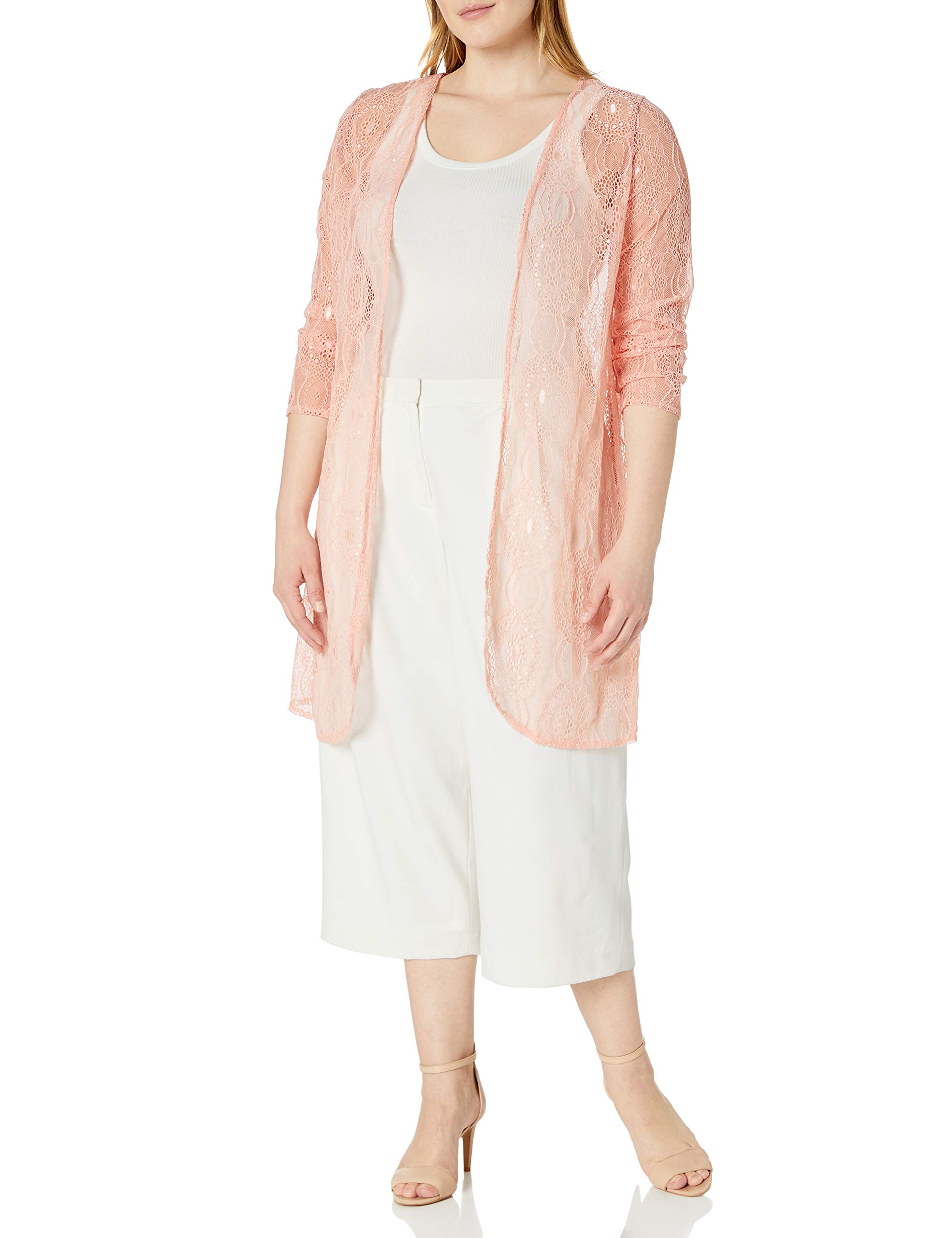 Star Vixen Women's Long Sleeve Open Front Cardigan Sweater - Lightweight Knit Wrap Cover Up for Fall & Winter - Perfect for Office, Date Night and Casual Outfits