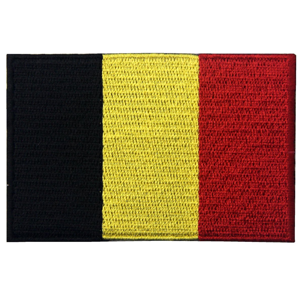 Belgium Flag Embroidered Patch - Iron On & Sew On Belgian National Emblem for Backpacks, Jackets & DIY Crafts