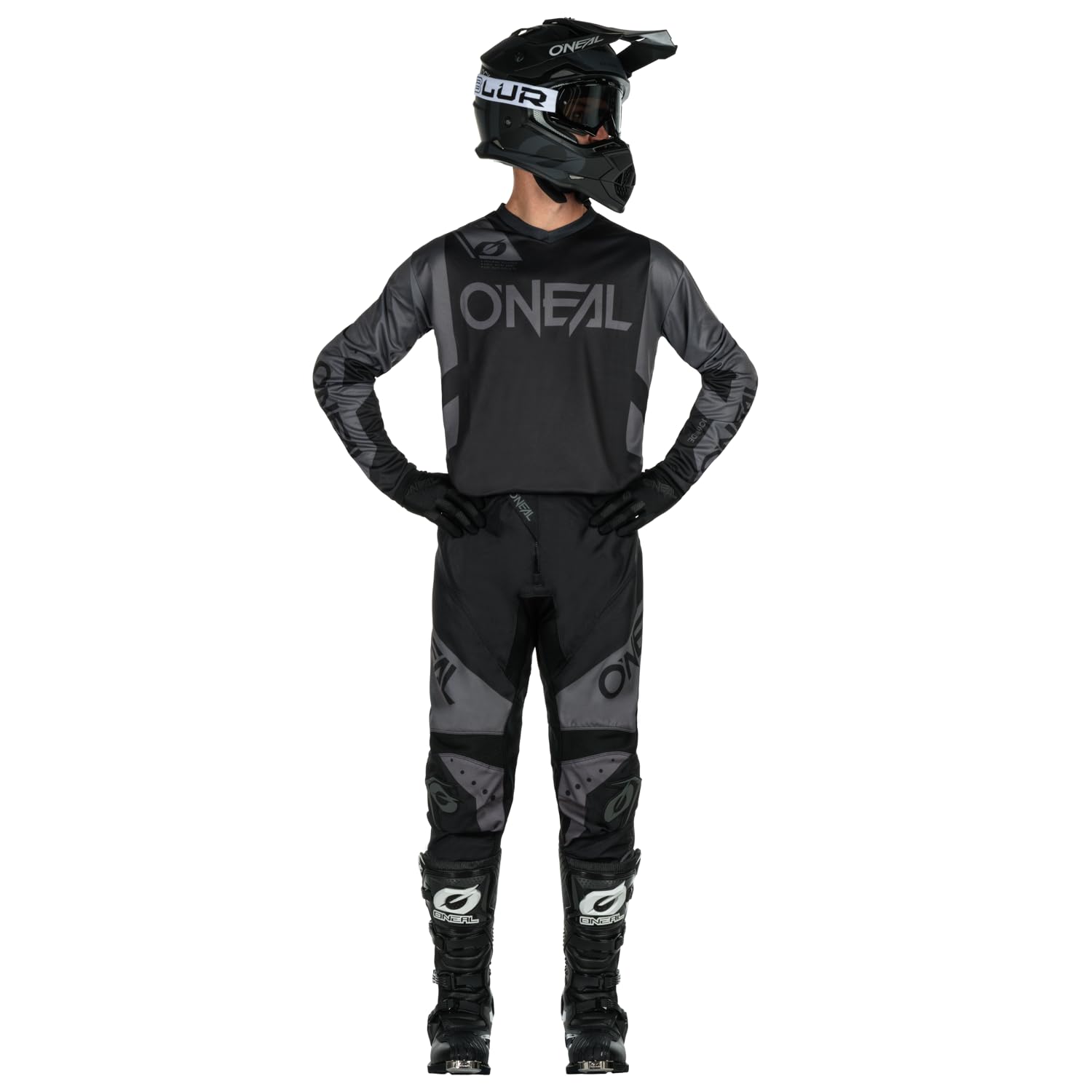 O'NEAL Element V.24 Men's Motocross Pants - Black/Grey Size 36 | Dirt Bike Racing Gear for Off-Road & MX Tracks