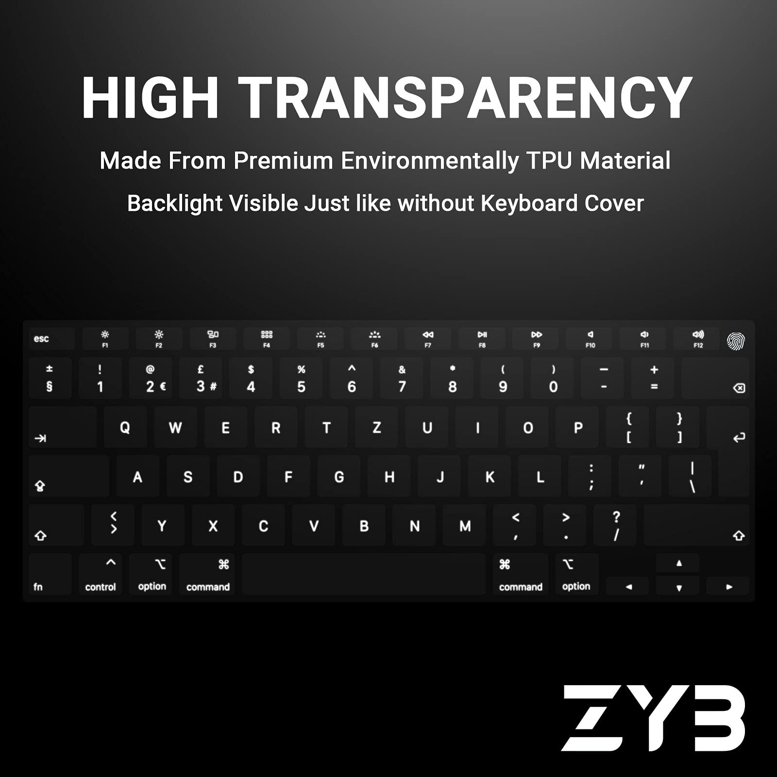 ZYB TPU Keyboard Protector for 2022-2024 MacBook Air 13.6