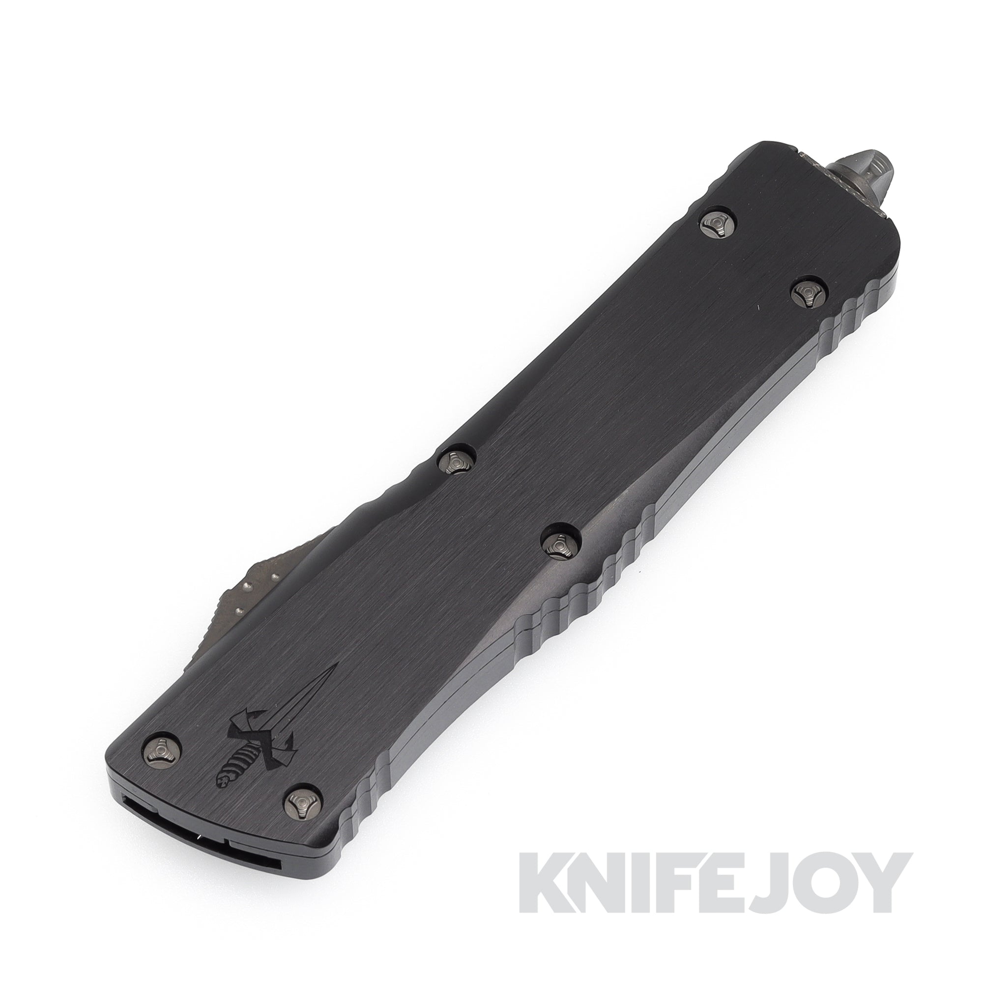 Marfione Custom Combat Troodon Double Edge Knife - Hot Blued Sharktooth Damascus Steel Blade with Black Alloy Pocket Clip | Tactical EDC, Outdoor Survival, Hunting & Collection | Vegas Forge Limited Edition