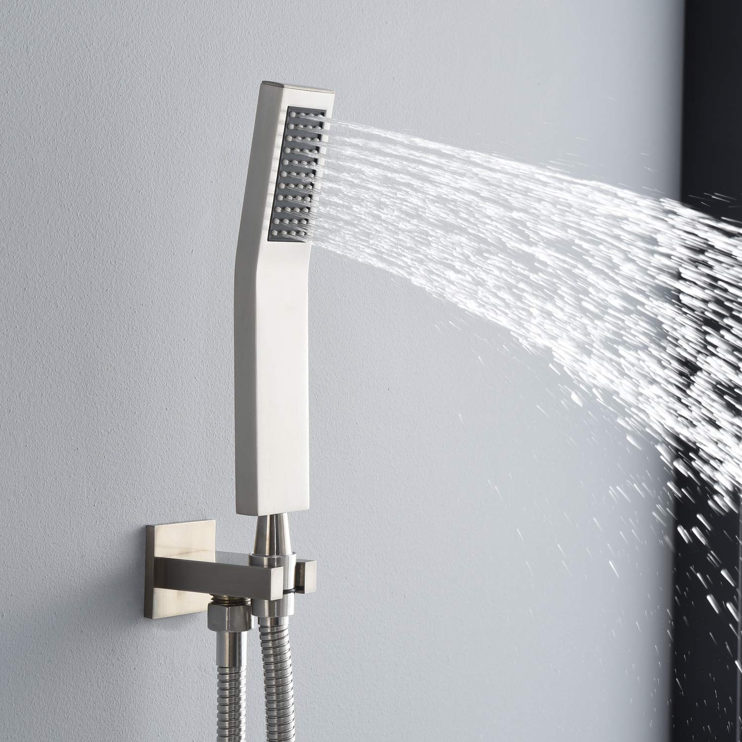 SUMERAIN Brushed Nickel Pressure Balanced Shower System with Waterfall Tub Spout - Modern Bathroom Faucet for Tub and Shower Combo | Perfect for Spa-Like Bathroom Renovation and Luxury Home Upgrade