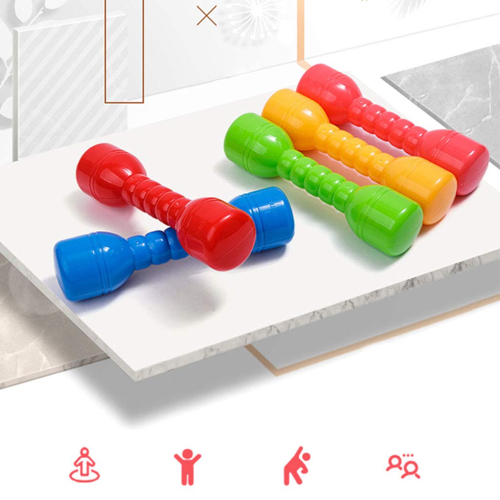 VNK 2-Piece Kids Dumbbell Set - Lightweight Plastic Exercise Weights for Children, Pink Home Gym Equipment - Perfect for Indoor Fitness, Strength Training & Playtime Activities