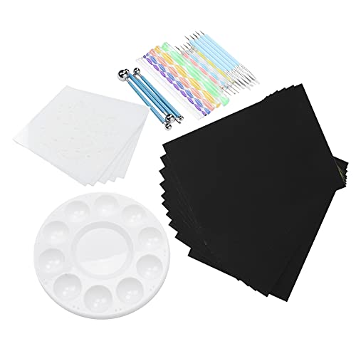 EXCLUZO Mandala Dotting Tools Set - Durable & Flexible Dot Art Kit for Nail Art, Rock Painting, Mandala Designs - Perfect Gift for Artists & Crafters (Use for DIY Projects, Home Decor, Meditation Art)