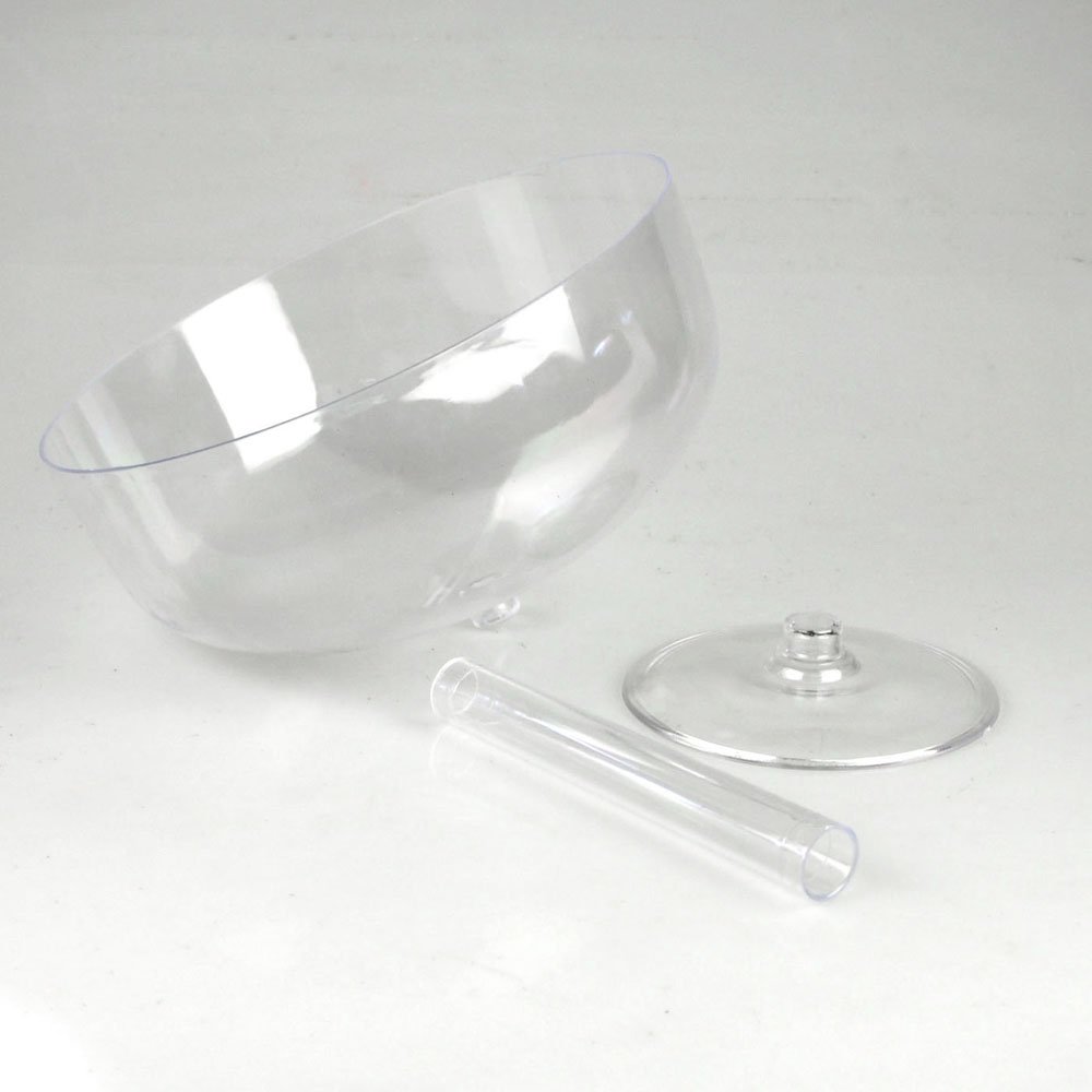 Clear 9-Inch Plastic Champagne Vase Disposable Cups - Elegant Party Drinkware for Weddings, Bridal Showers & Celebrations
