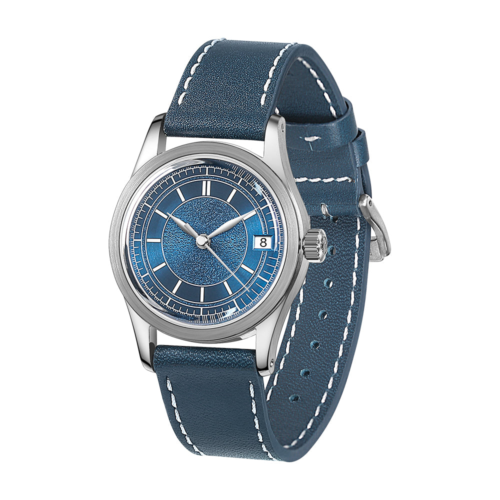 Vintage Automatic Watch with 80-Hour Power Reserve - Blue Dial | Perfect for Men's Fashion, Business & Casual Wear