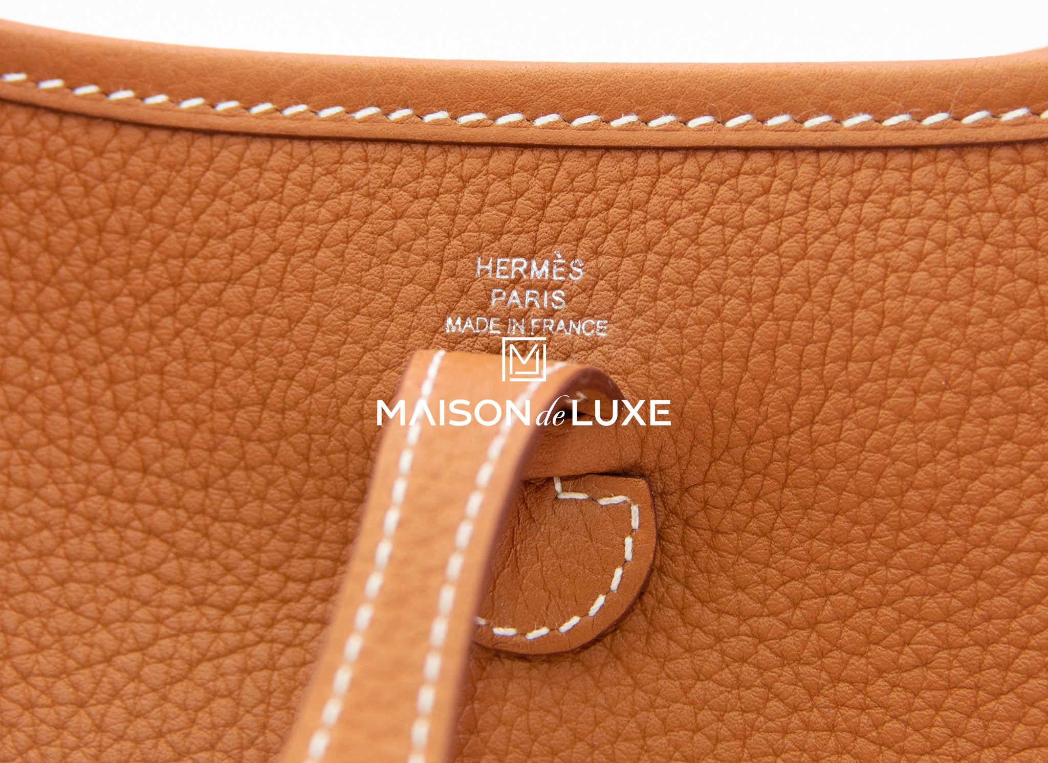 Hermes Gold Mini TPM Evelyne Messenger Bag - Luxury Crossbody Bag for Women | Perfect for Everyday Use, Travel & Shopping